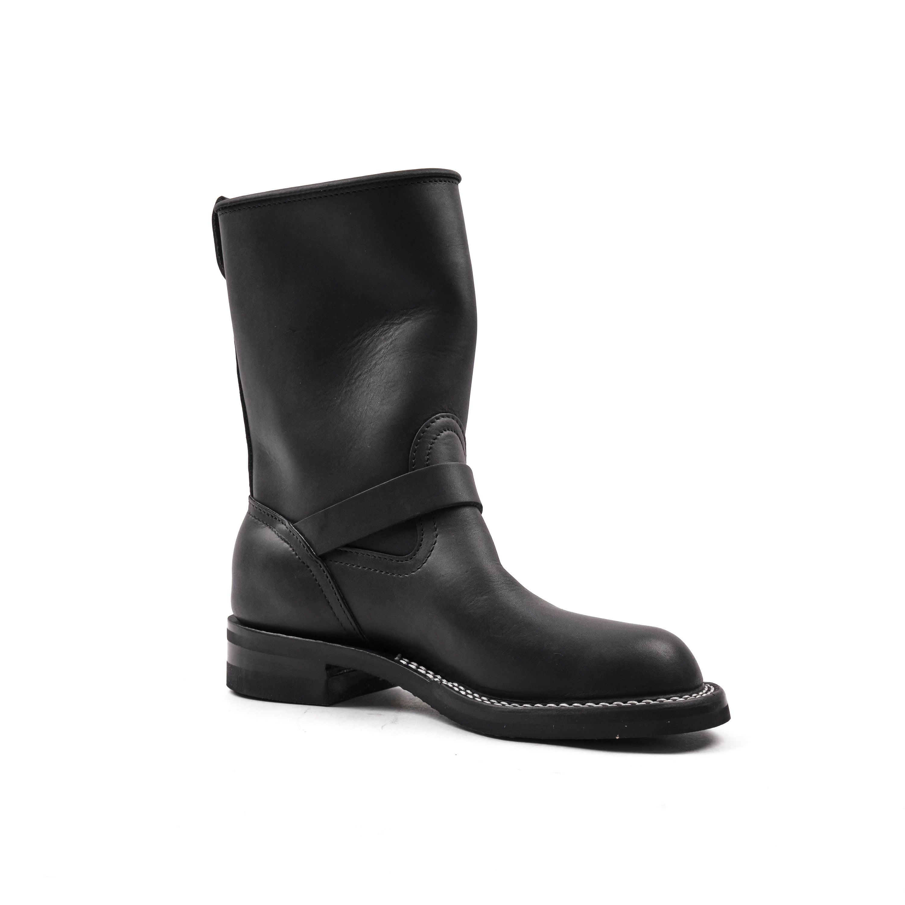 NICKS BOOTS - THE BRAKEMAN ENGINEER - HORWEEN SPOKANE BLACK