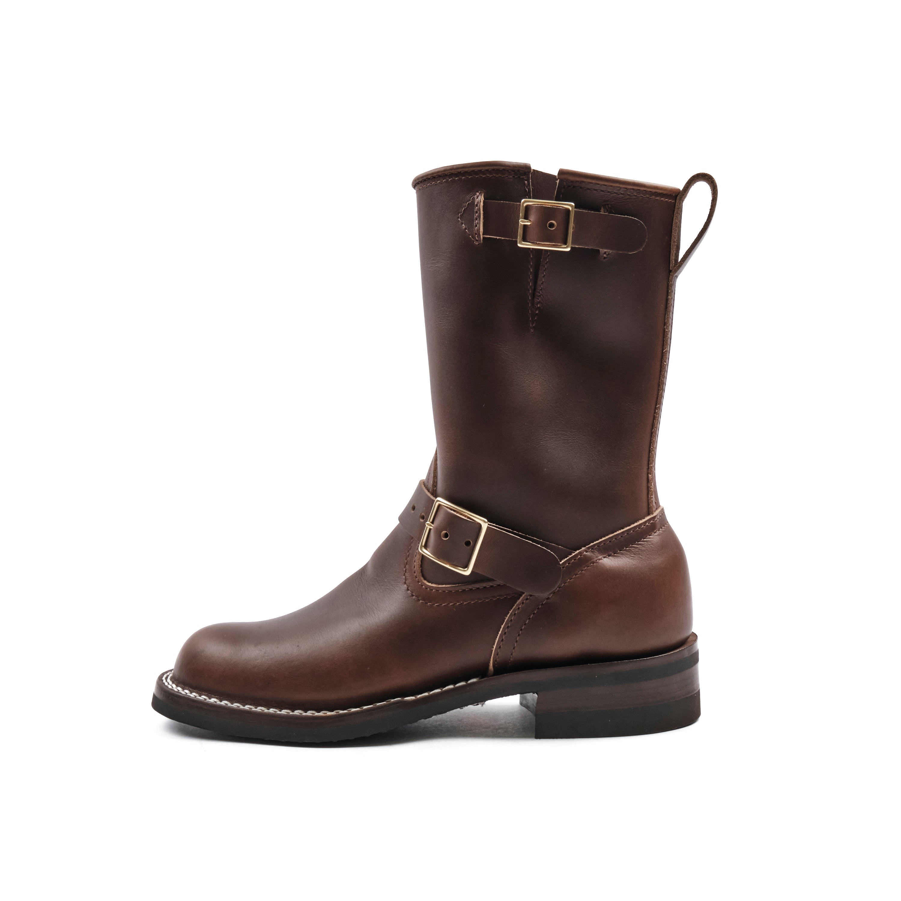 NICKS BOOTS - THE BRAKEMAN ENGINEER - HORWEEN SHACKLETON COGNAC