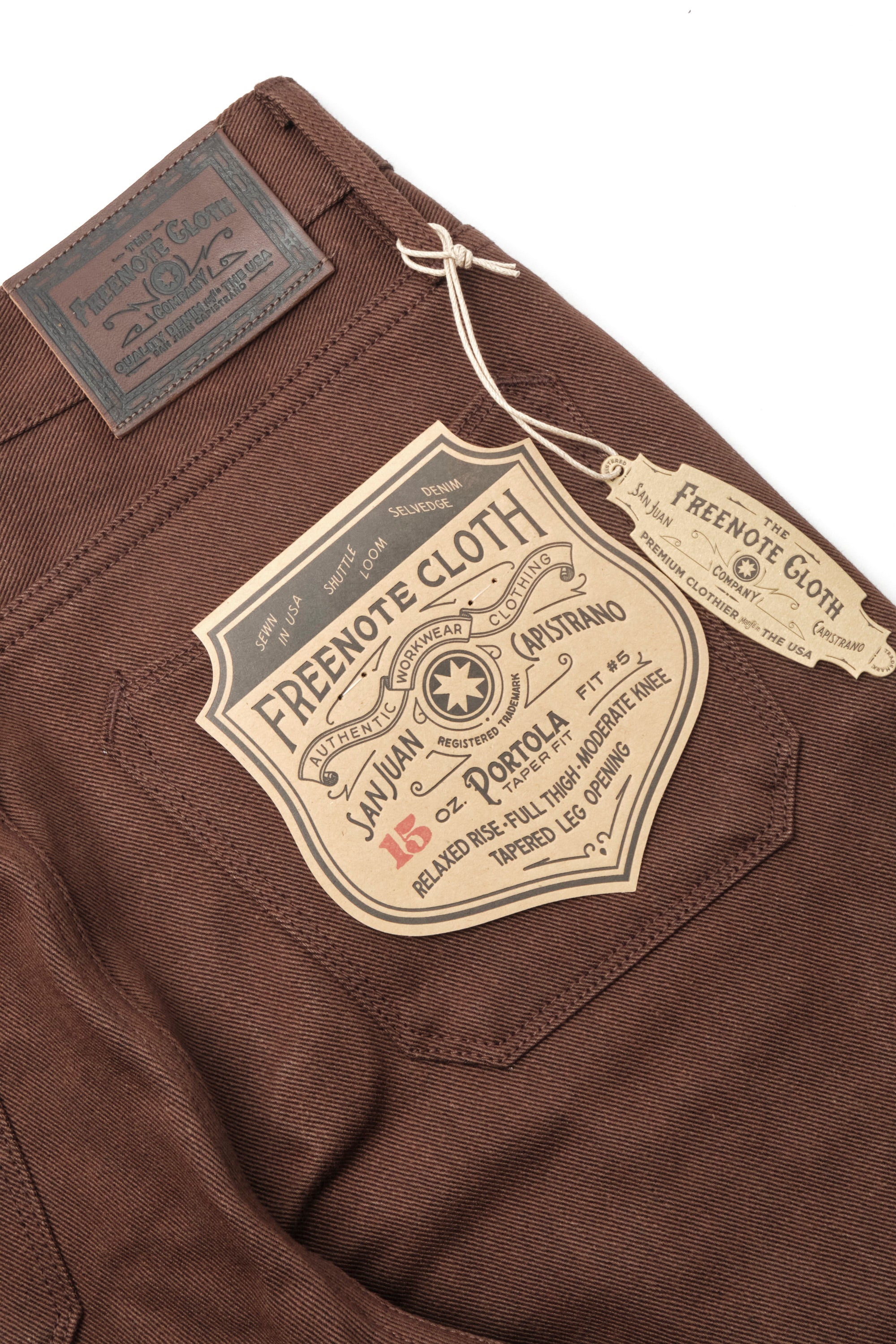 Portola 15 Ounce Dark Brown Denim