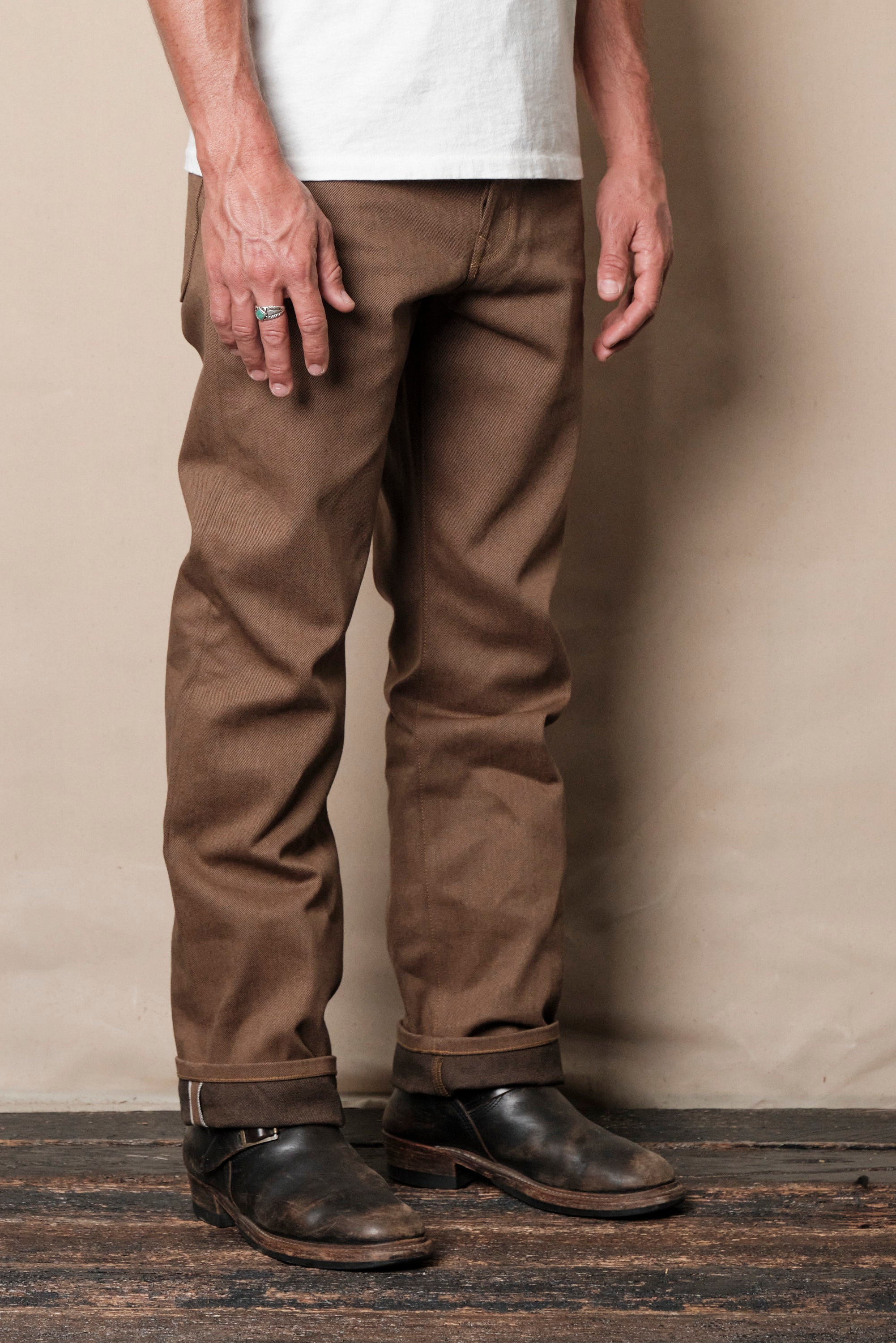 Belford Straight <span>15 ounce Brown Denim</span>