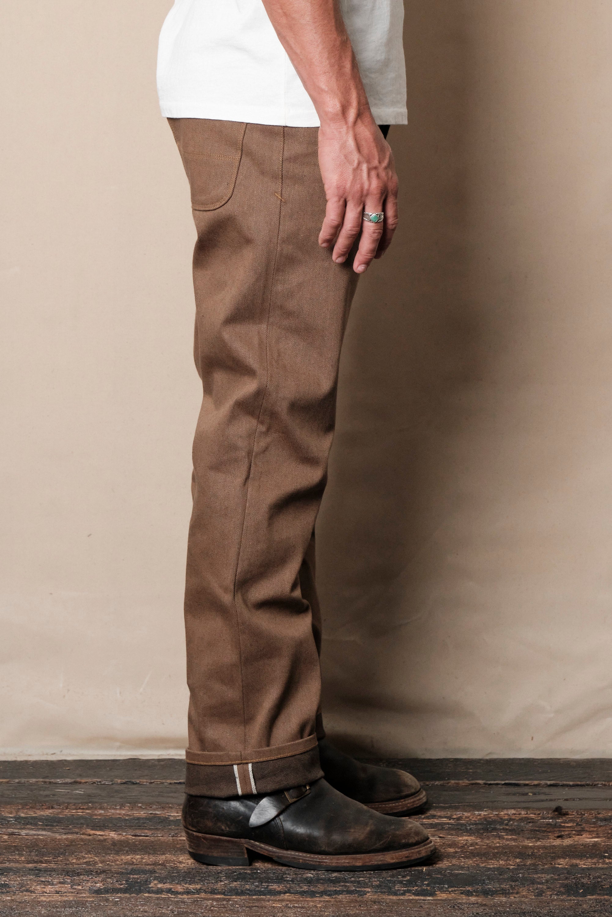 Belford Straight <span>15 ounce Brown Denim</span>