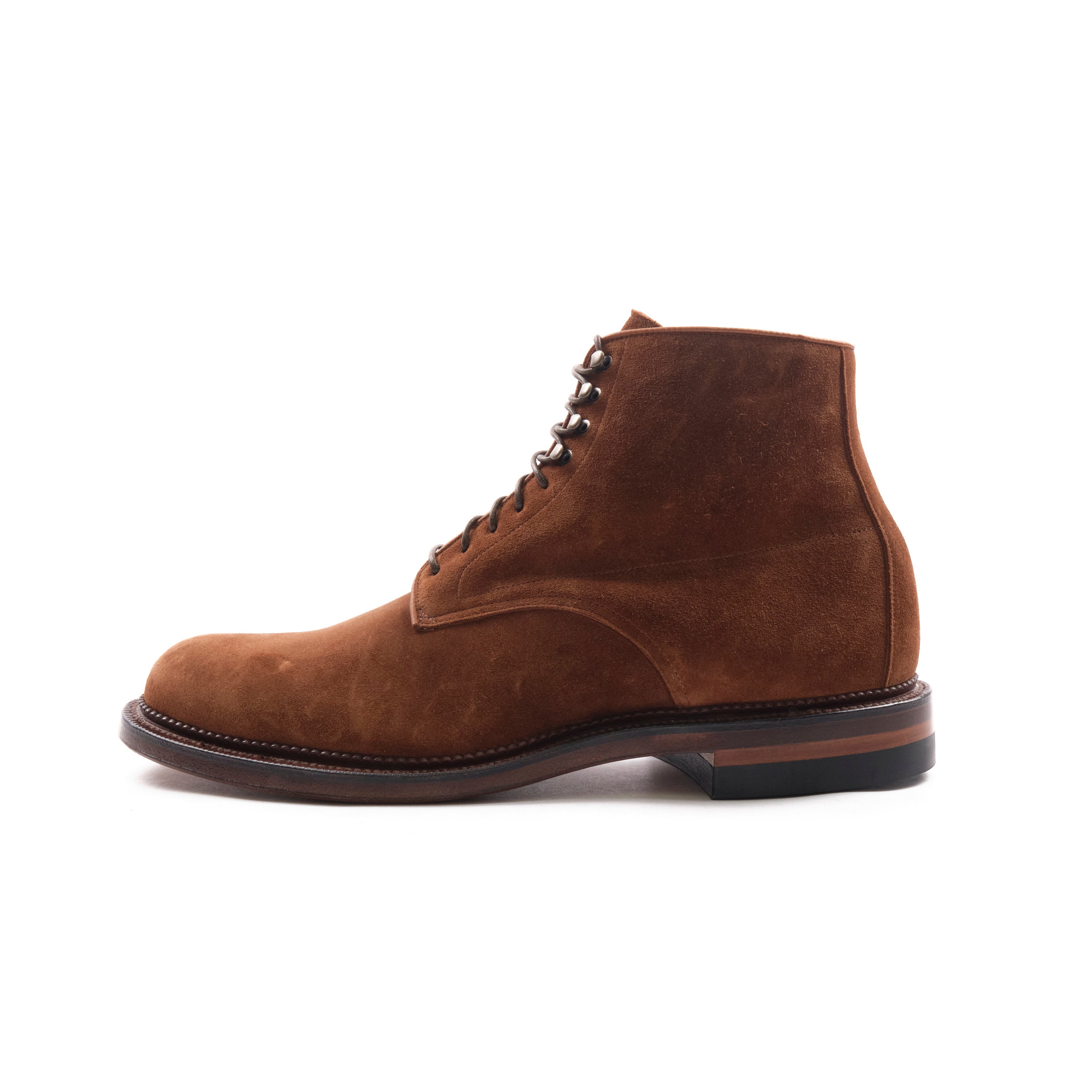 VIBERG 1940 NAVVY BOOT - CHESTNUT JANUS CALF SUEDE