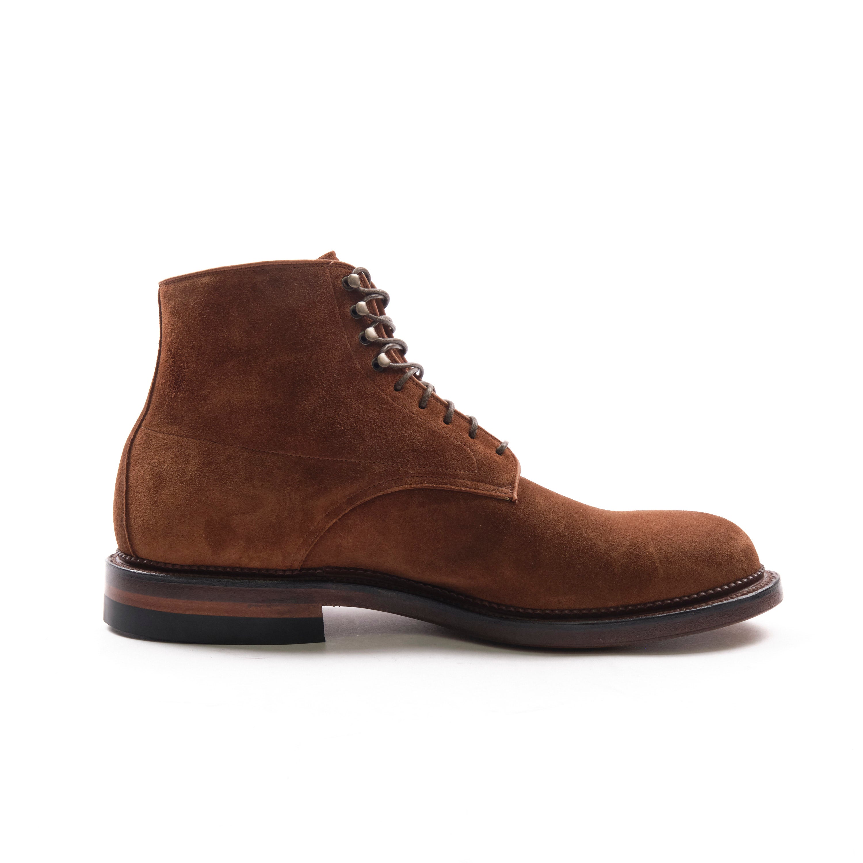 VIBERG 1940 NAVVY BOOT - CHESTNUT JANUS CALF SUEDE