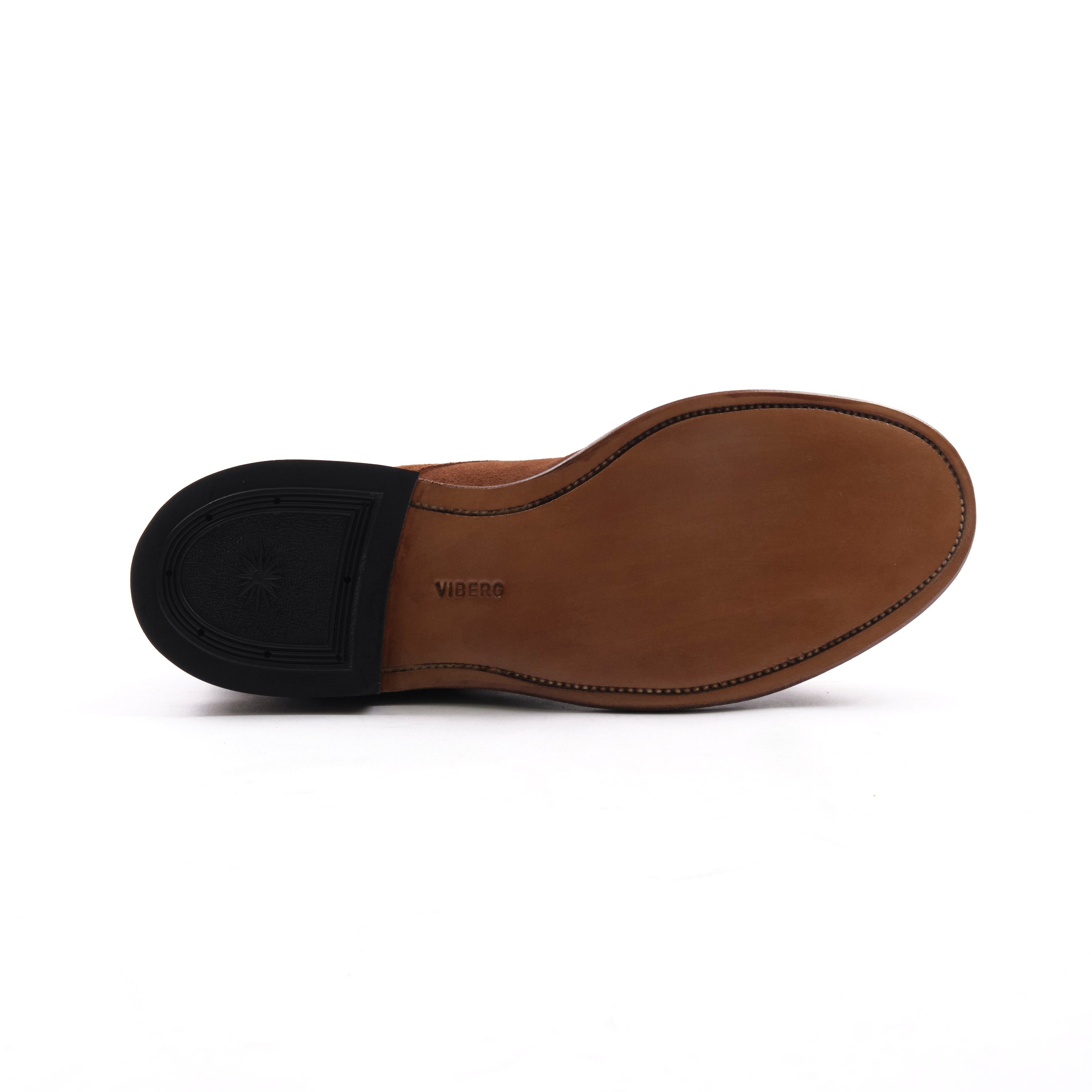 VIBERG 1940 NAVVY BOOT - CHESTNUT JANUS CALF SUEDE