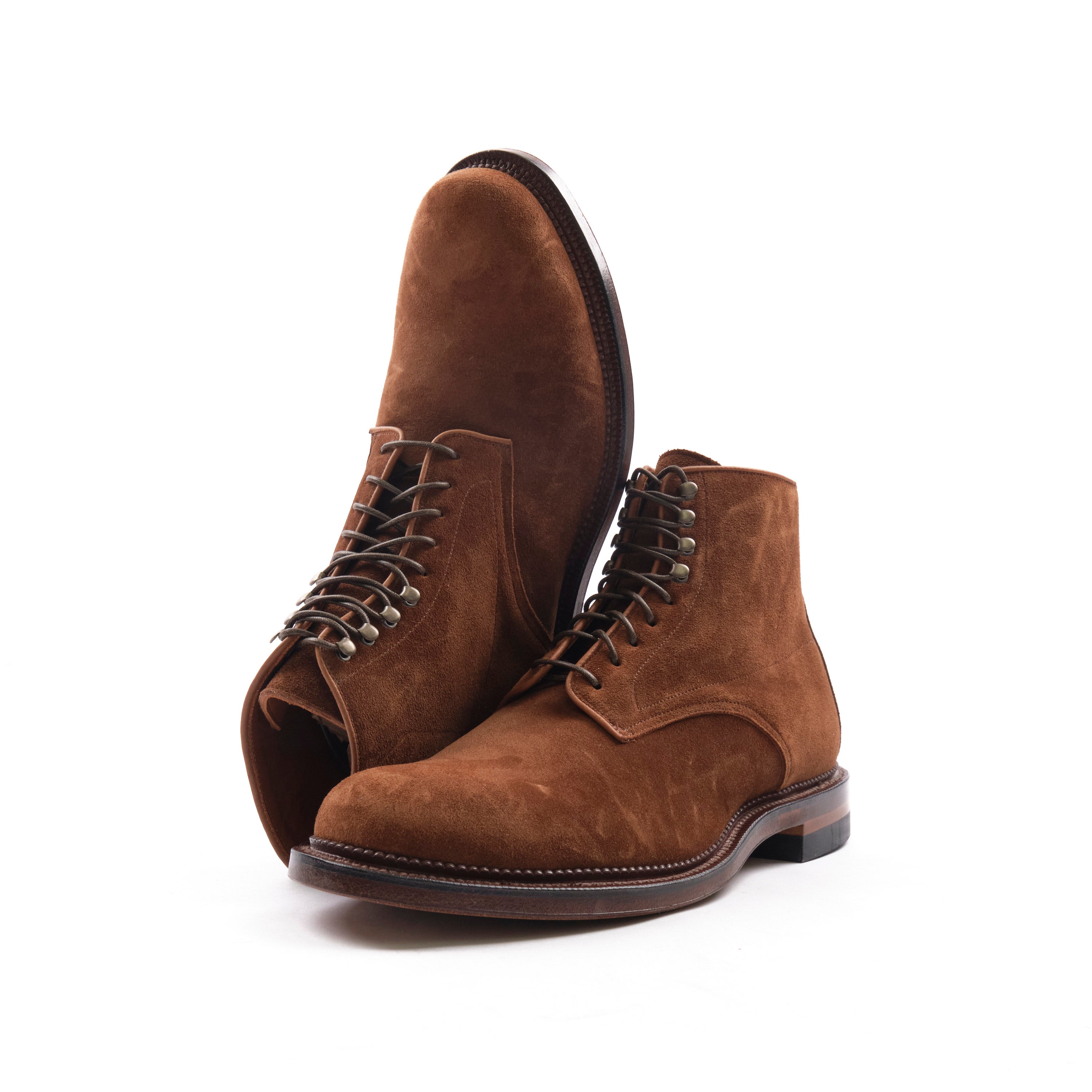 VIBERG 1940 NAVVY BOOT - CHESTNUT JANUS CALF SUEDE