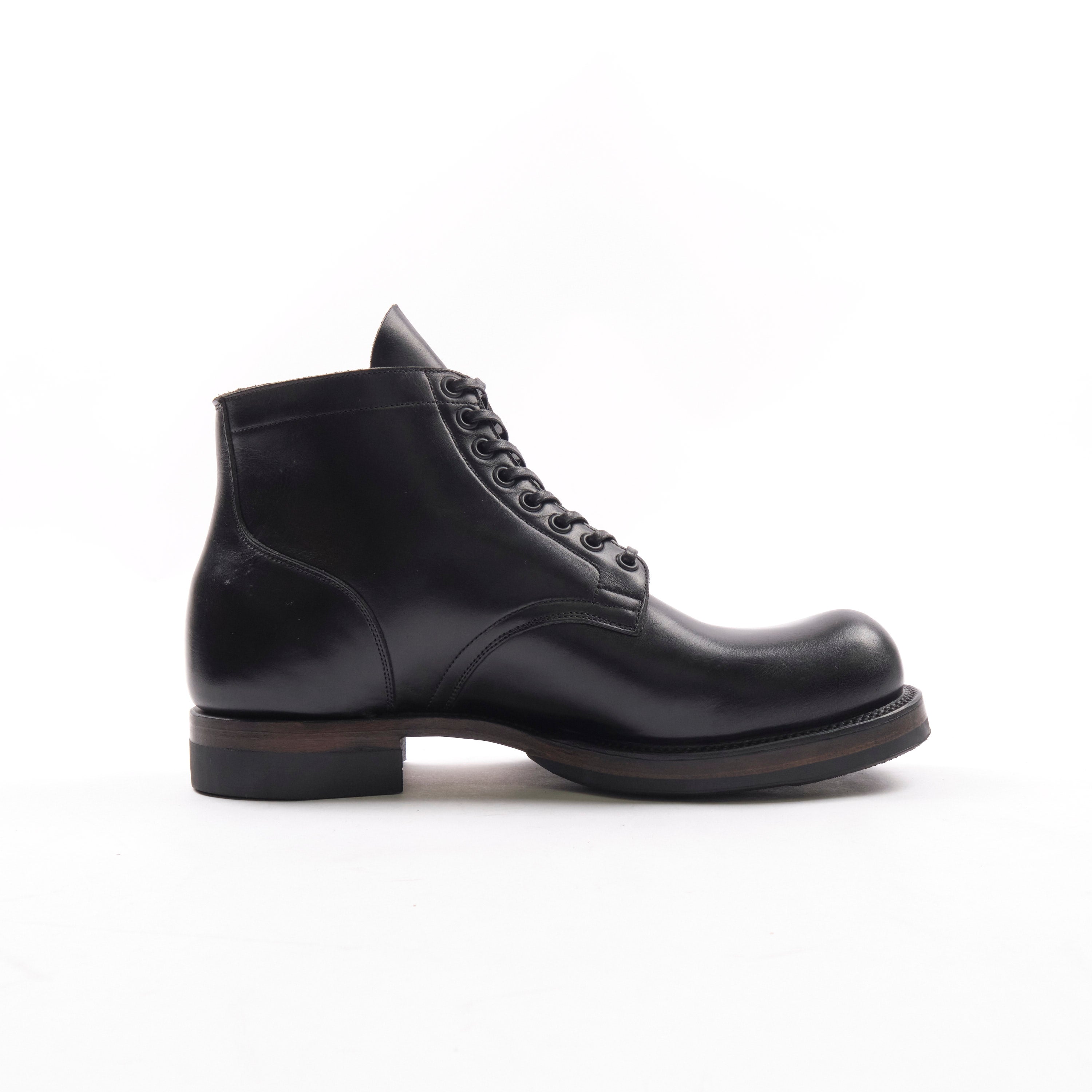 FREENOTE CLOTH X VIBERG SERVICE BOOT - HORWEEN BLACK STRUCK THROUGH CHROMEXCEL