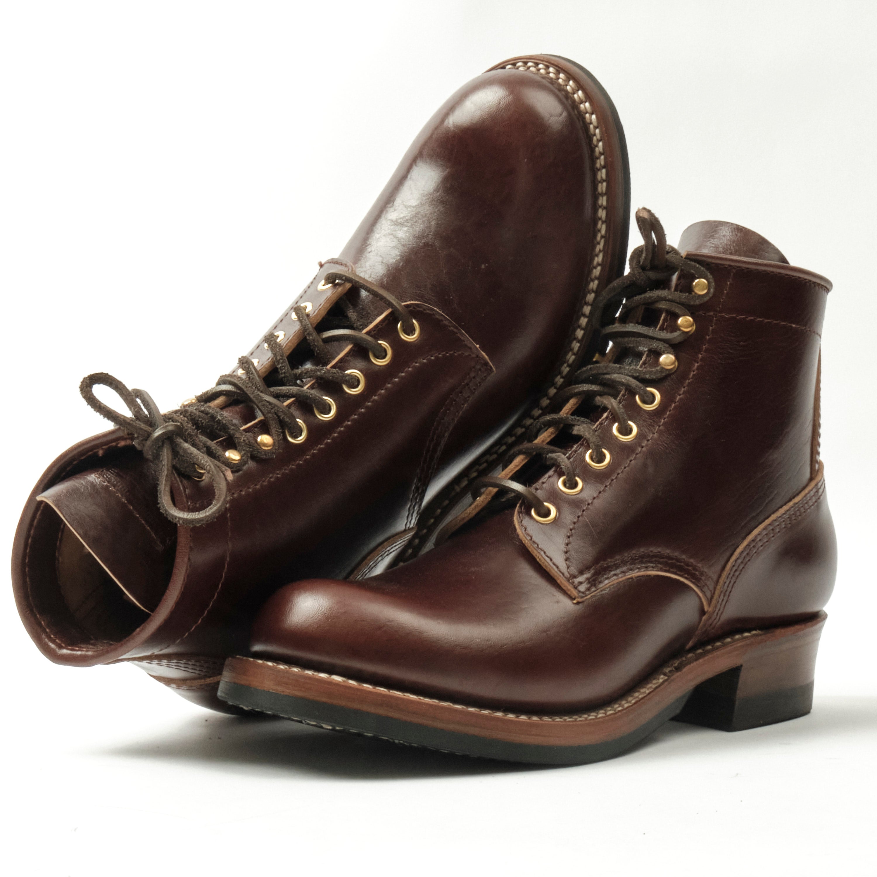 John Lofgren Steel Gang Boots Shinki Hikaku Horsebutt Dark Brown