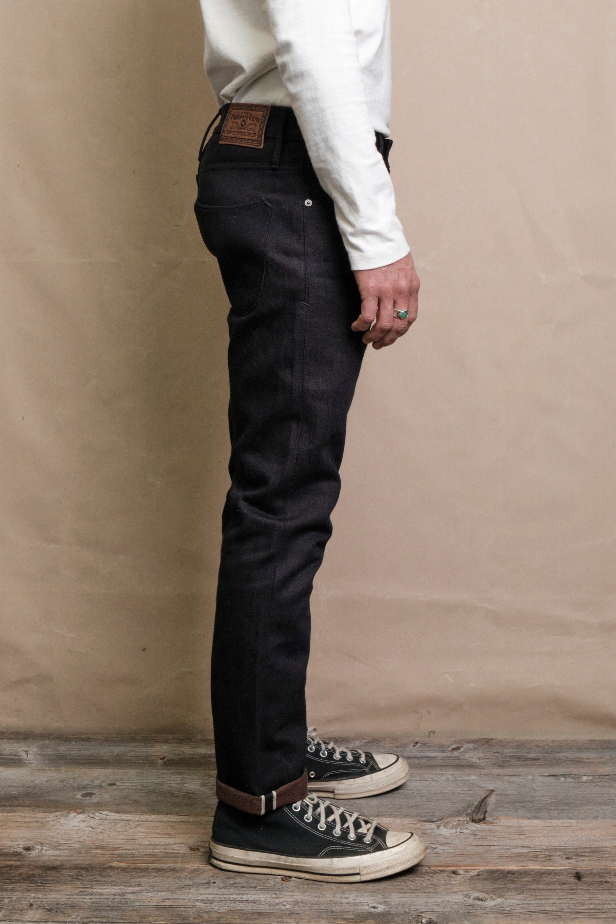 Avila Slim Taper <span> 16 ounce Indigo Brown Denim</span>