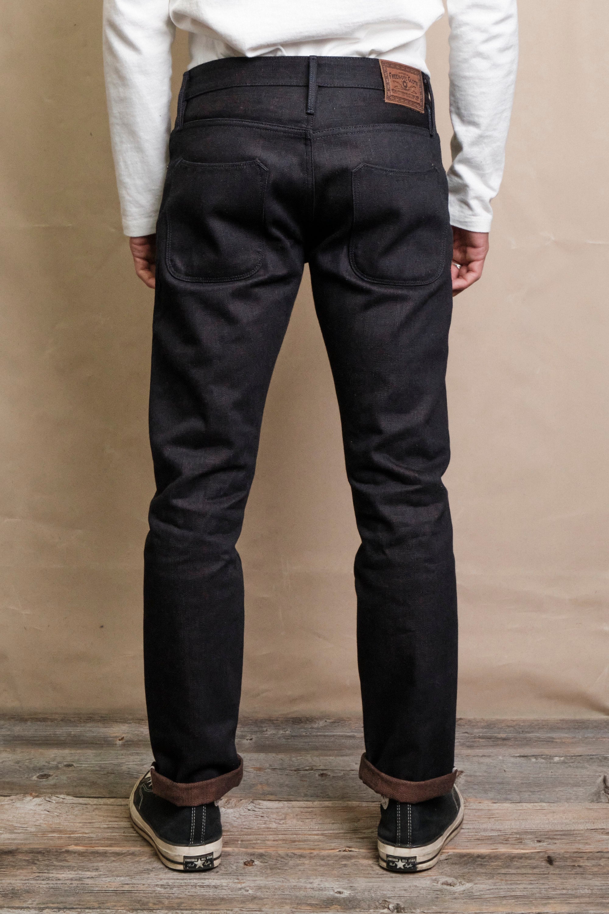 Avila Slim Taper <span> 16 ounce Indigo Brown Denim</span>