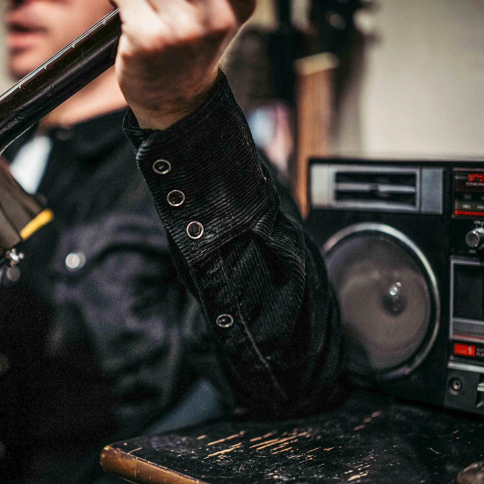 Calico Black Corduroy