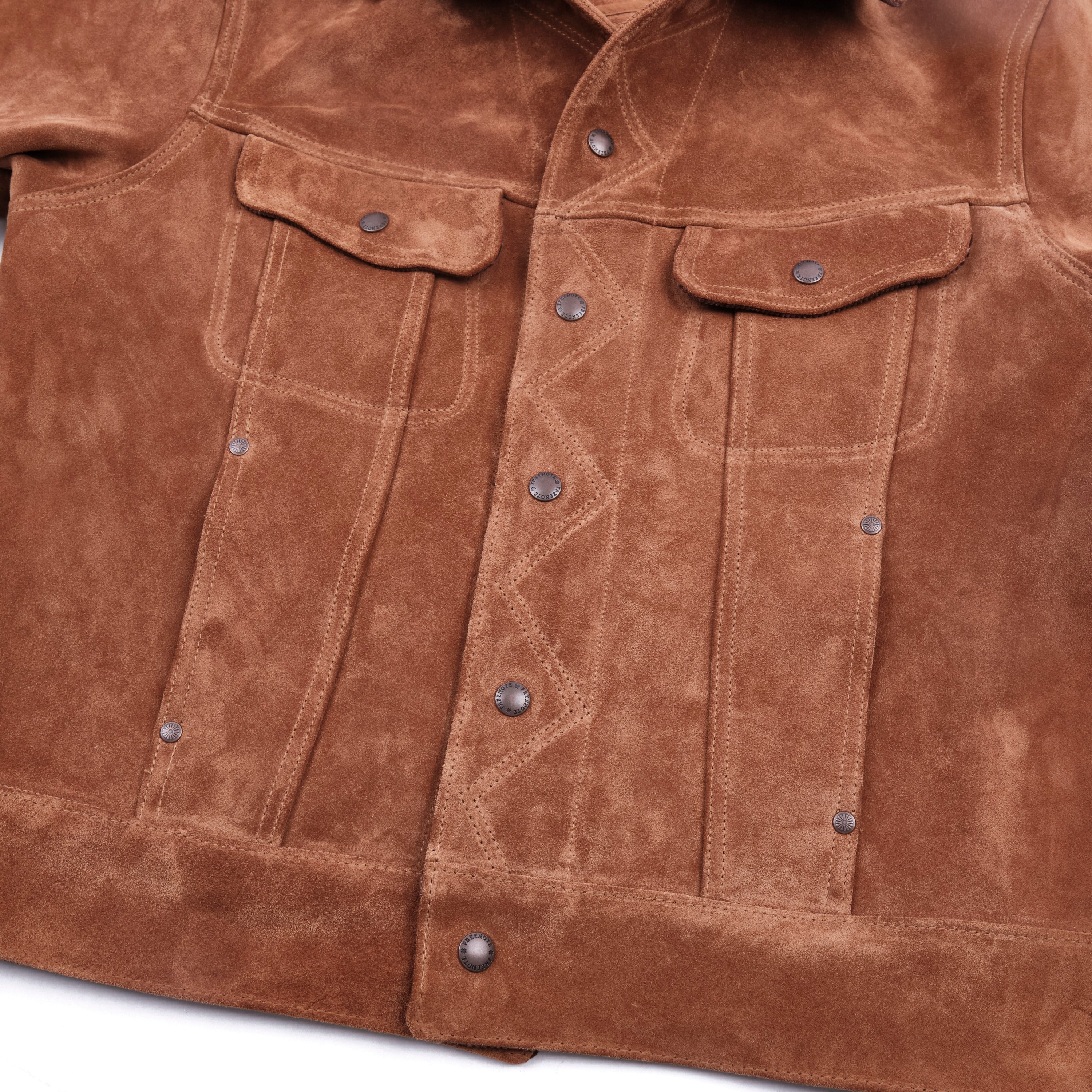 High Low 1.4mm Tobacco Suede Jacket