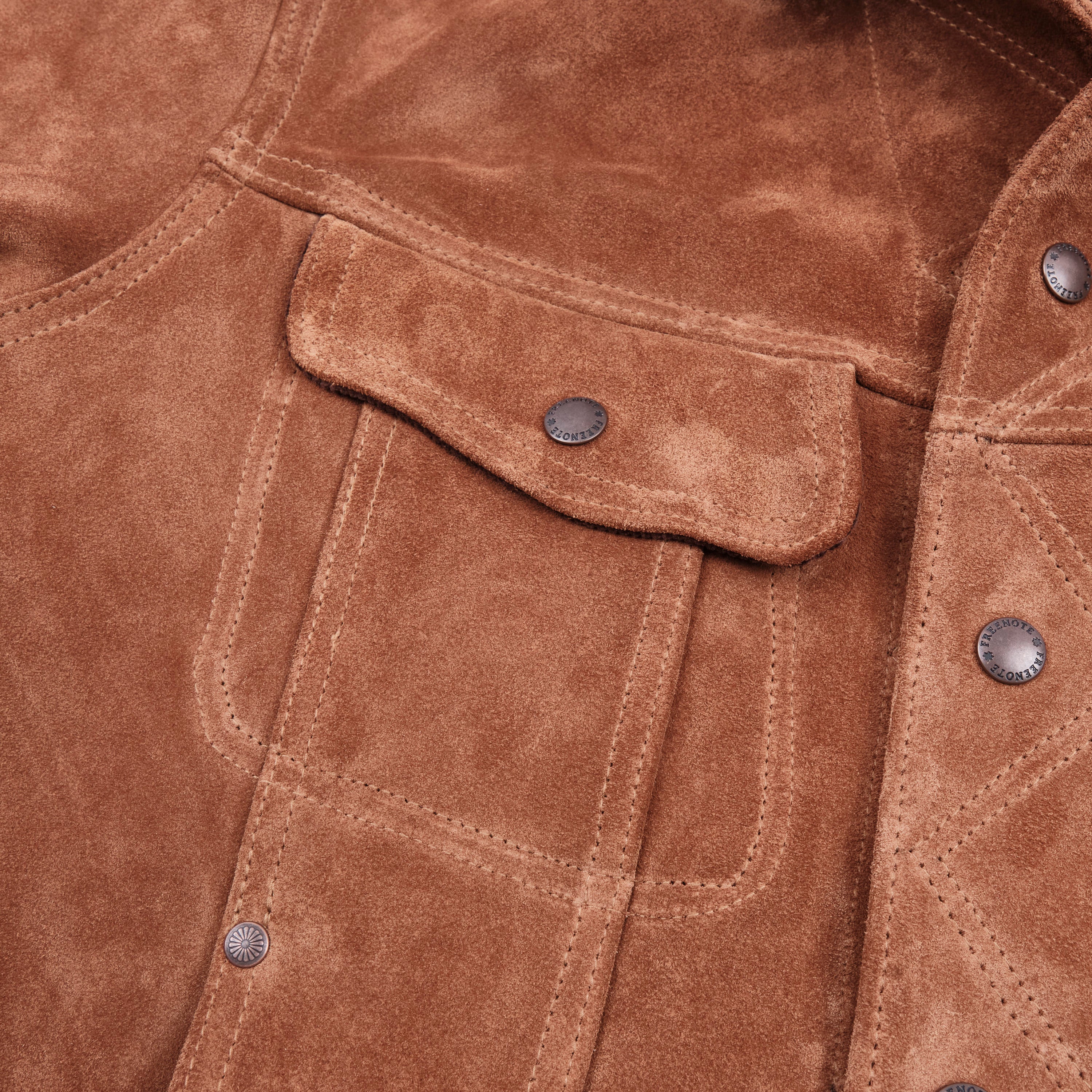 High Low 1.4mm Tobacco Suede Jacket