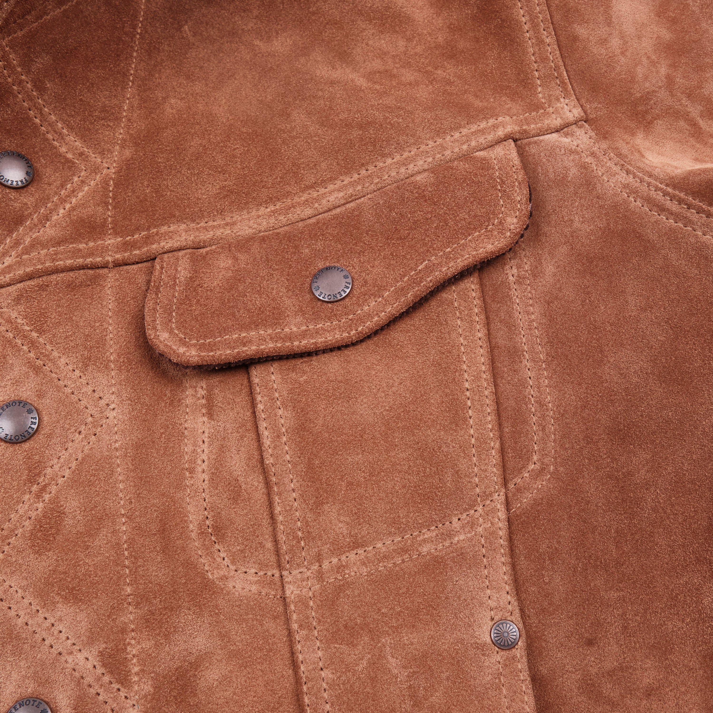 High Low 1.4mm Tobacco Suede Jacket