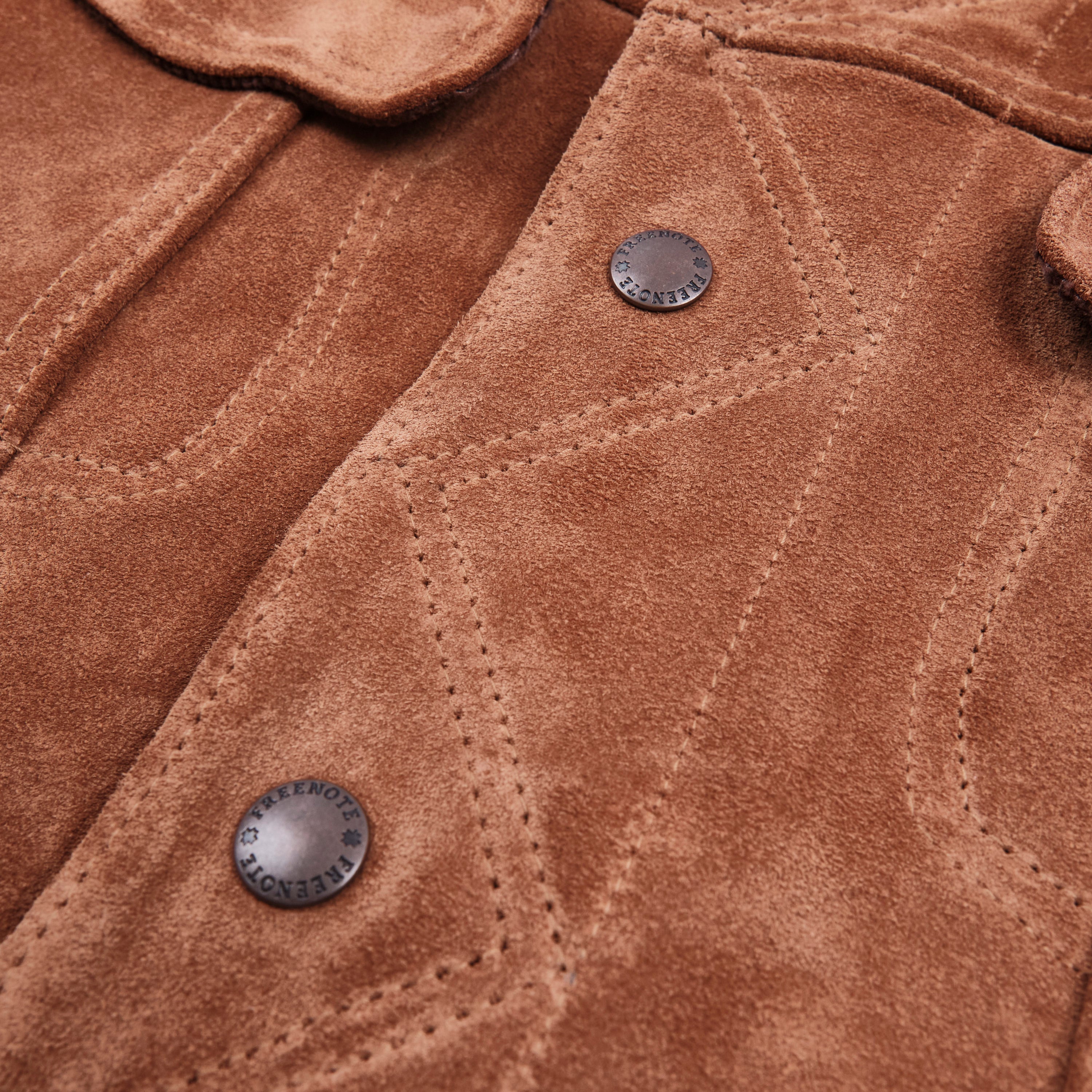 High Low 1.4mm Tobacco Suede Jacket