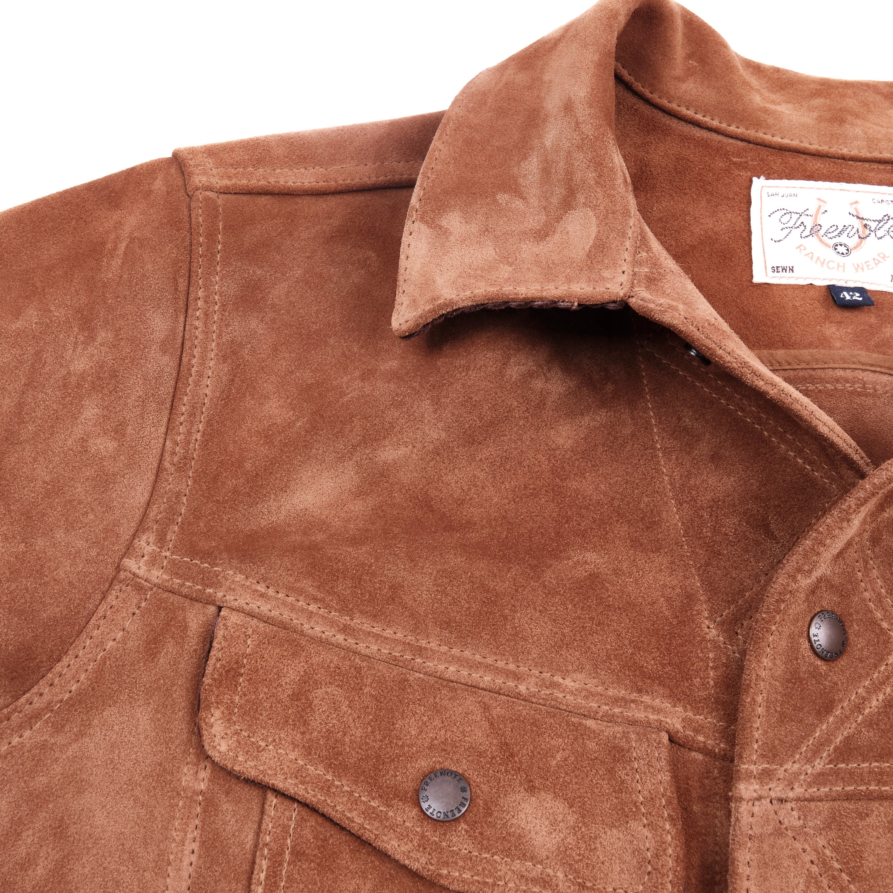 High Low 1.4mm Tobacco Suede Jacket