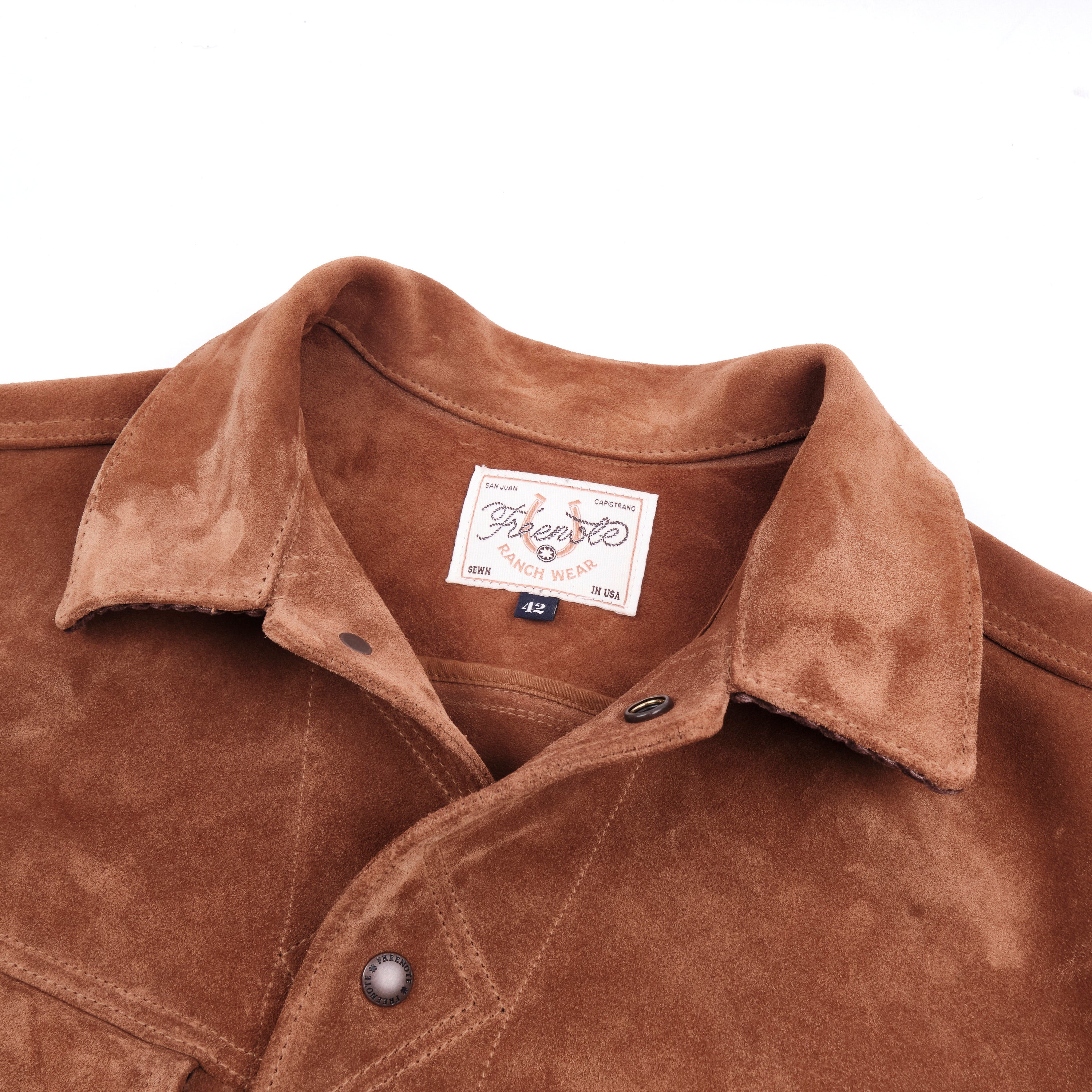 High Low 1.4mm Tobacco Suede Jacket