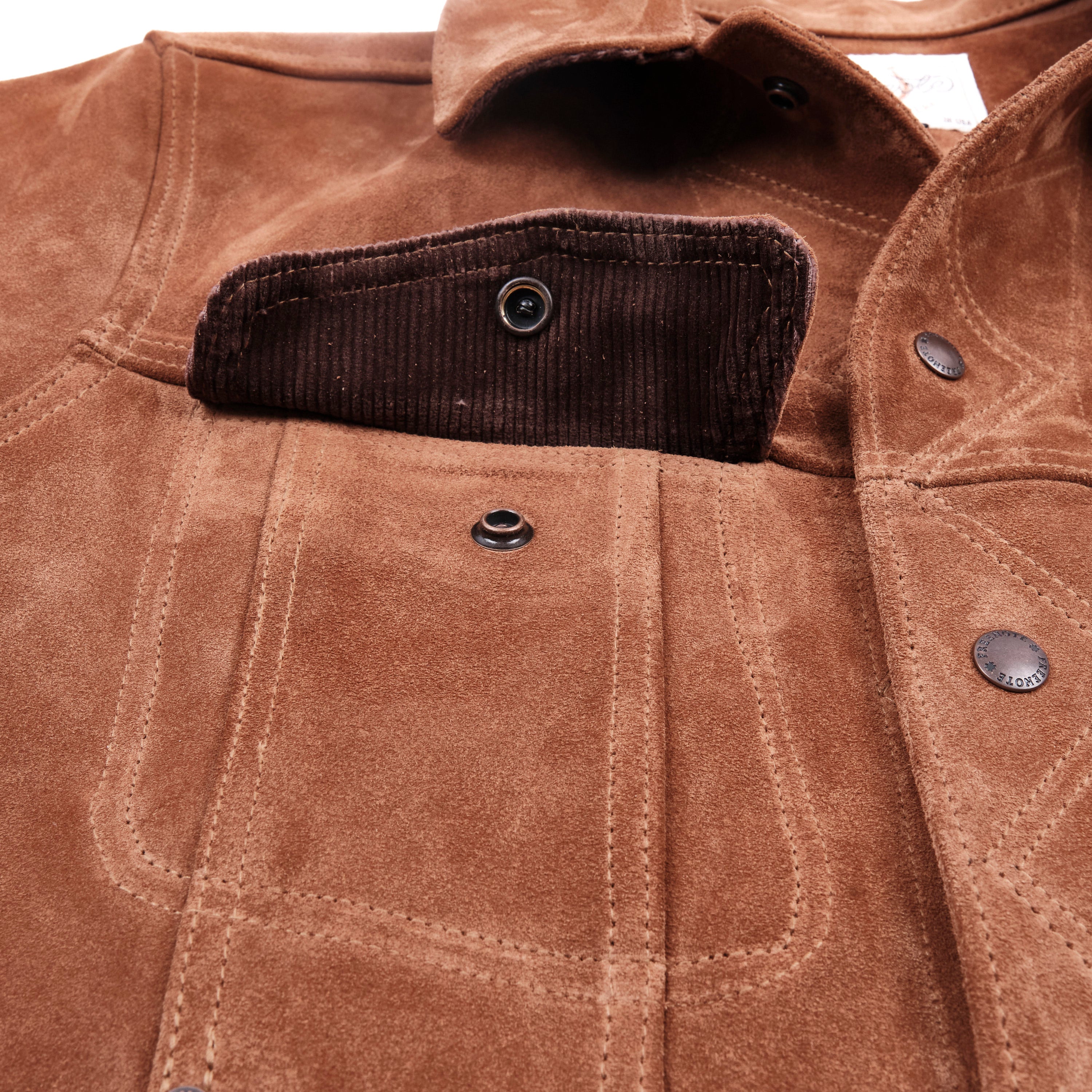 High Low 1.4mm Tobacco Suede Jacket