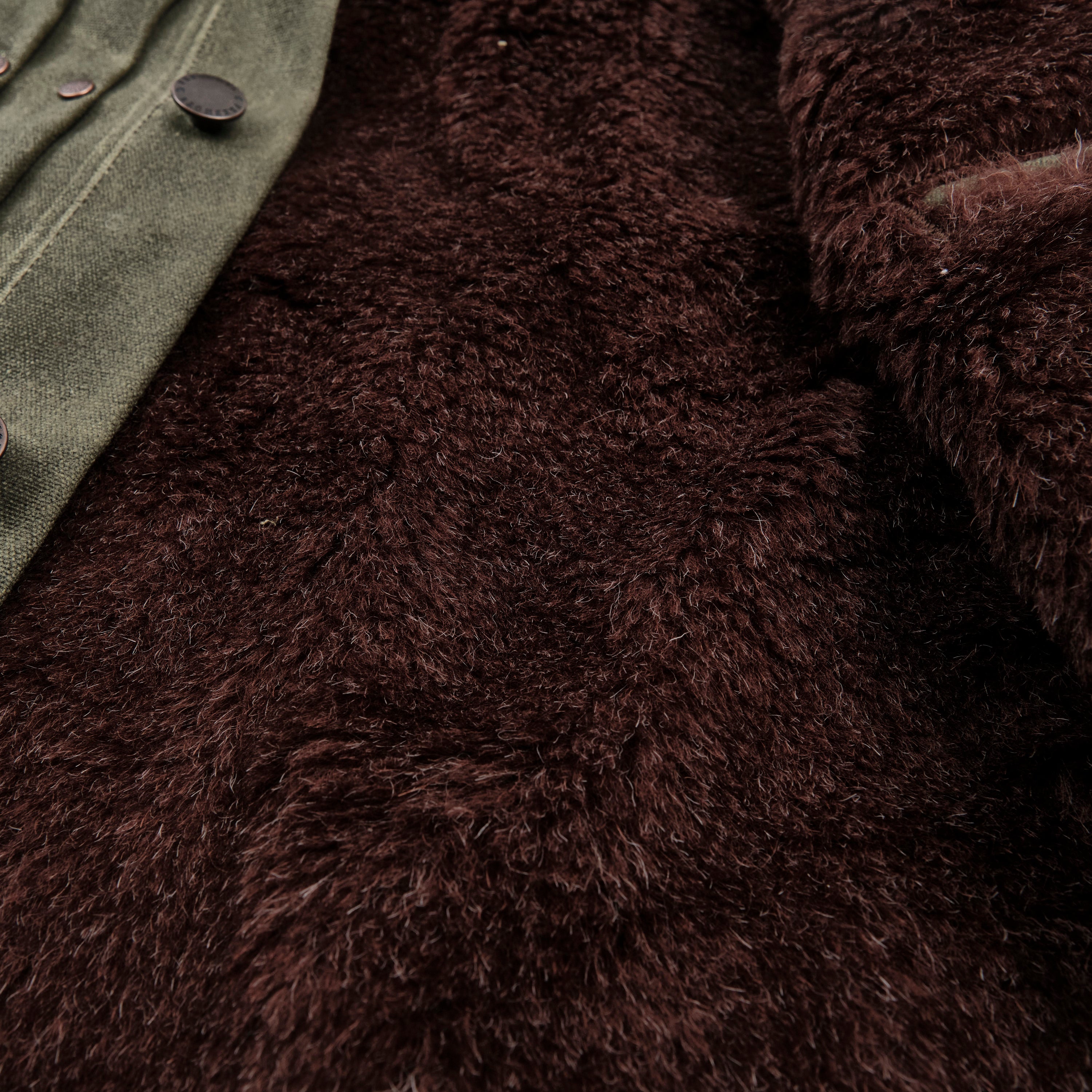 Riders Jacket Heavy Waxed Canvas Olive Alpaca