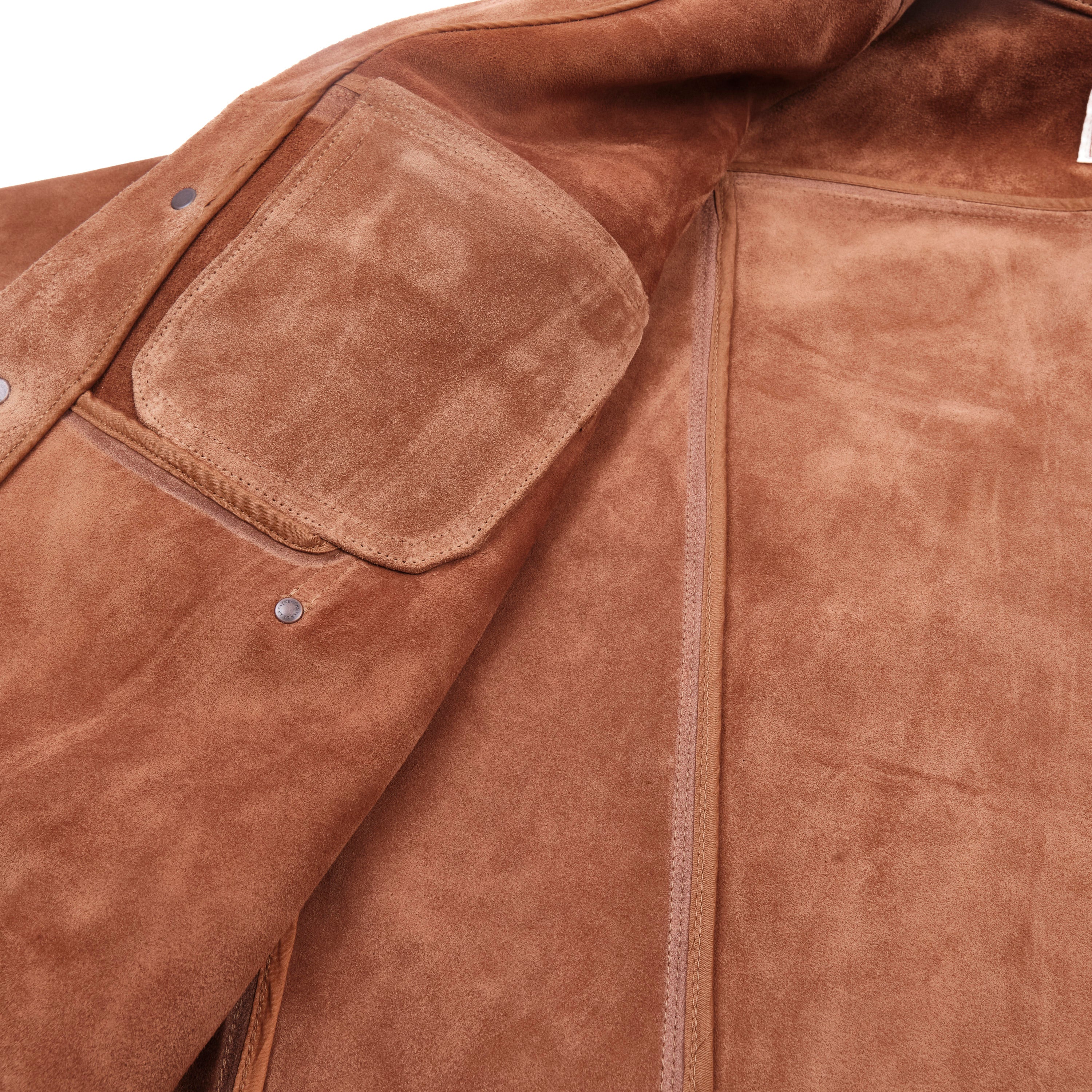 High Low 1.4mm Tobacco Suede Jacket