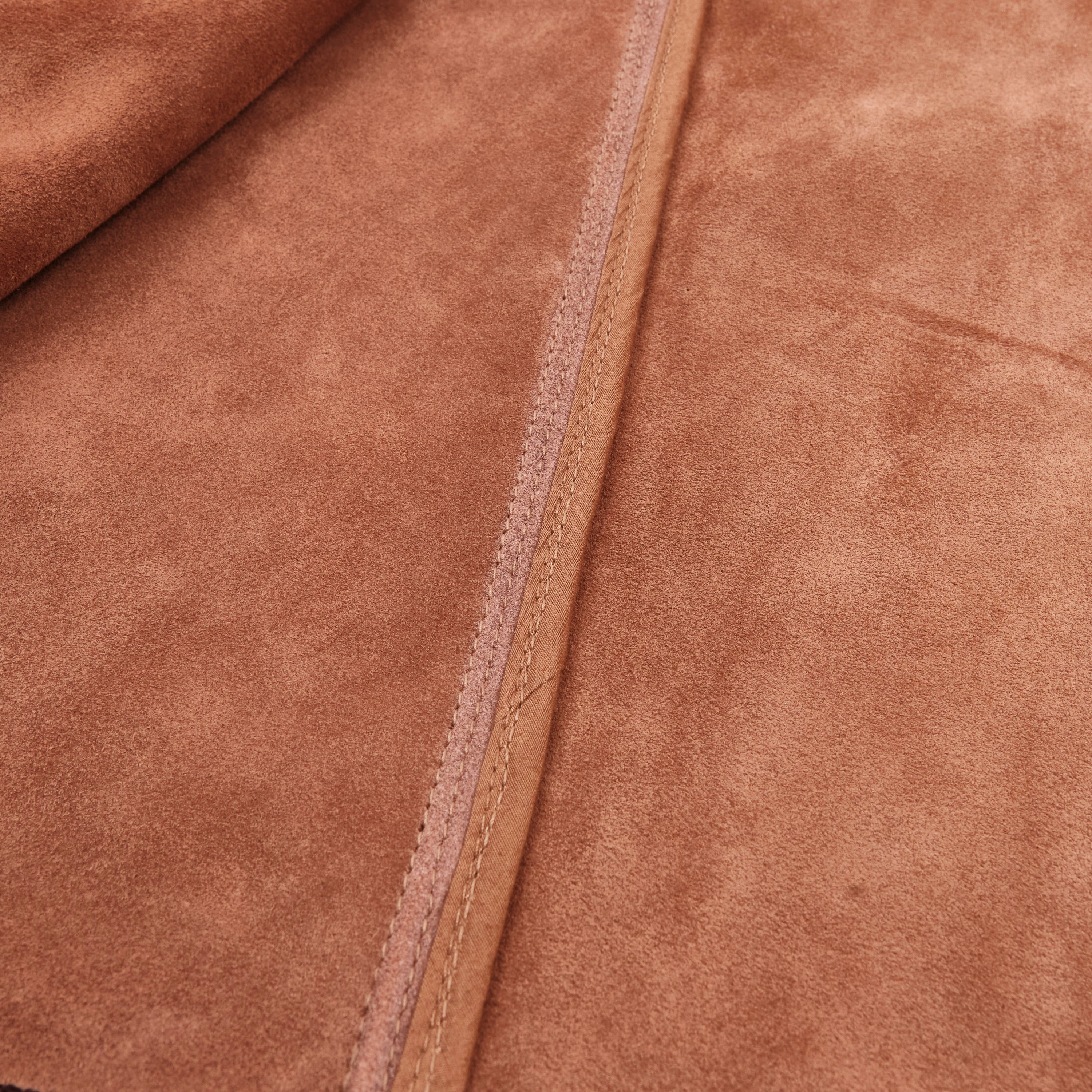 High Low 1.4mm Tobacco Suede Jacket