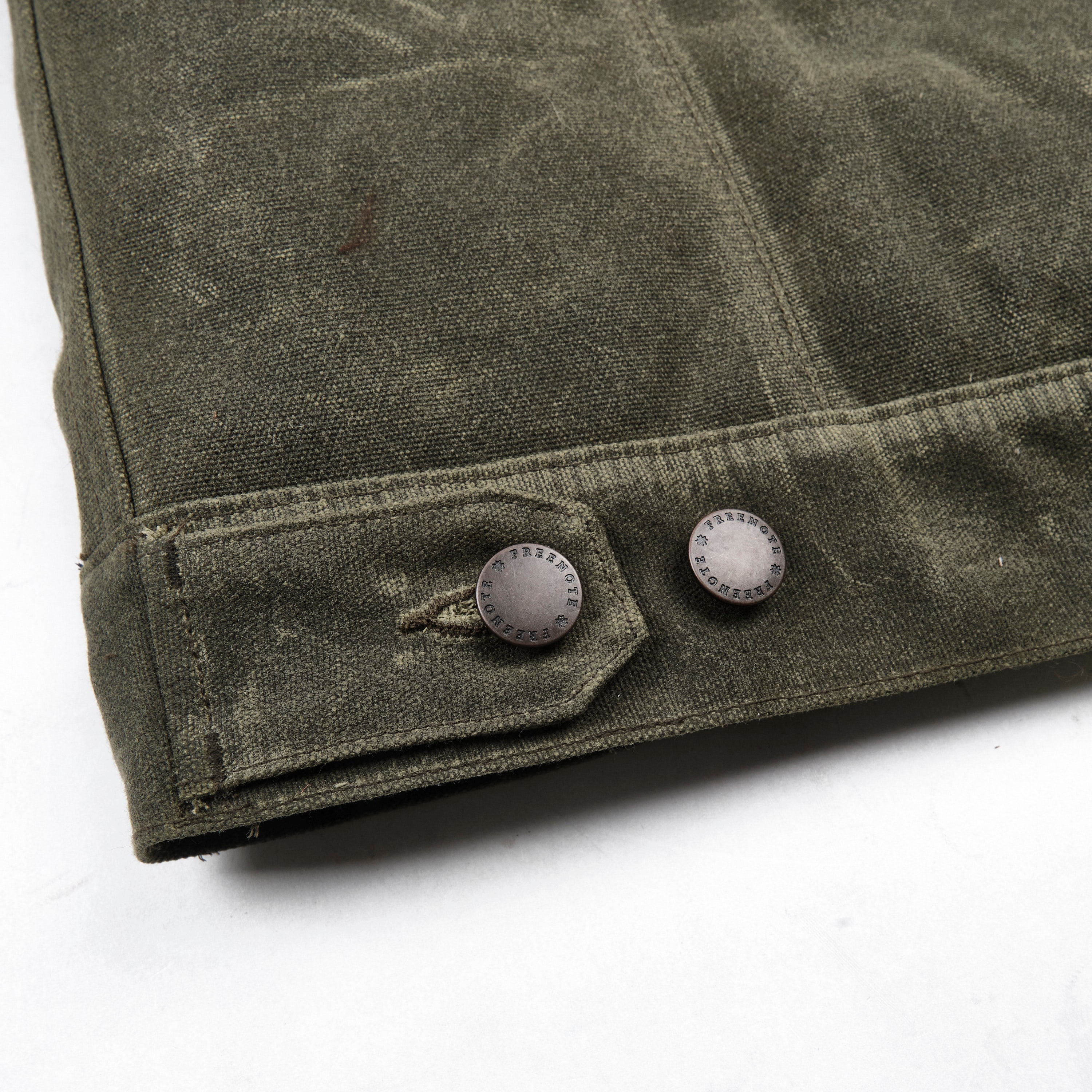 Riders Jacket Heavy Waxed Canvas Olive Alpaca