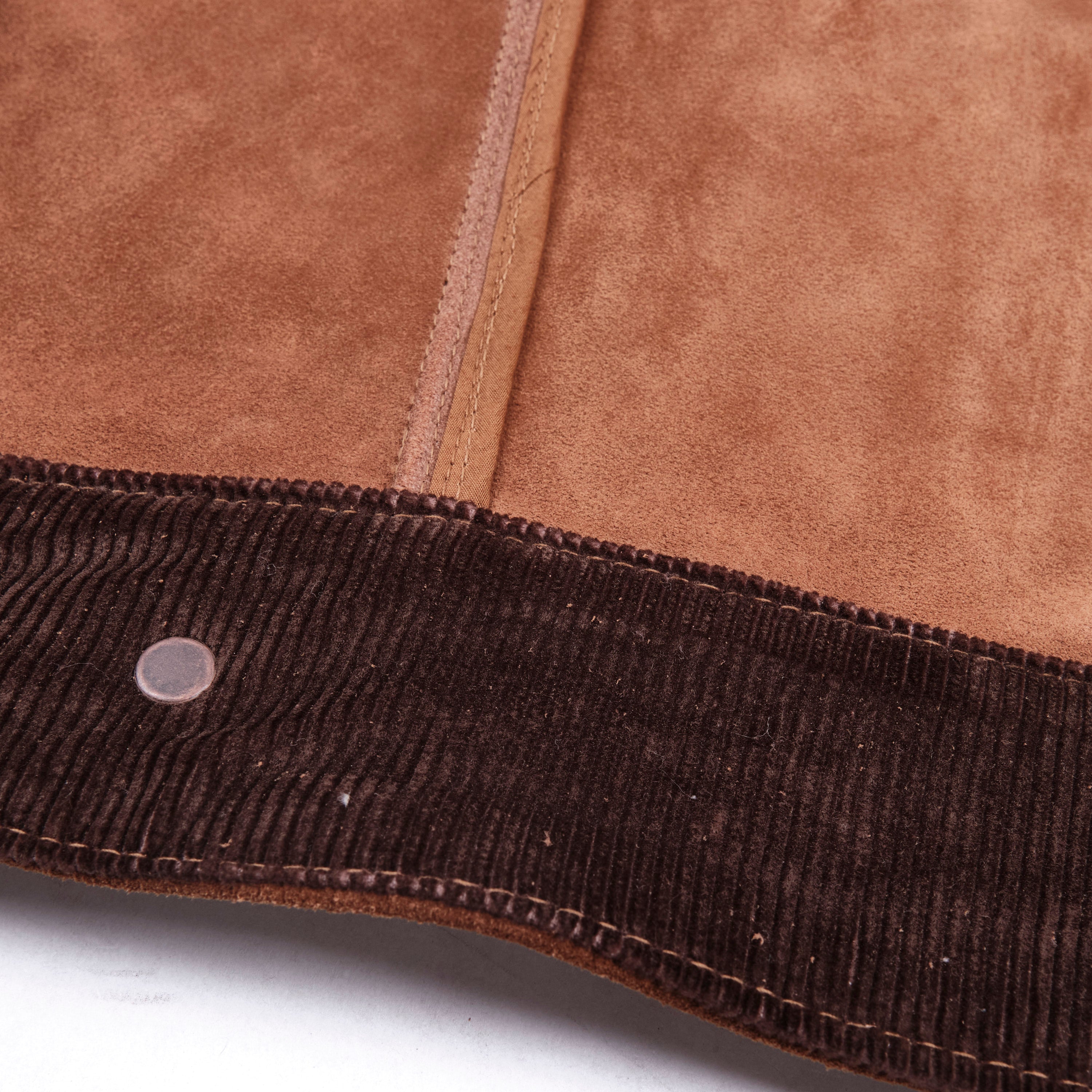 High Low 1.4mm Tobacco Suede Jacket