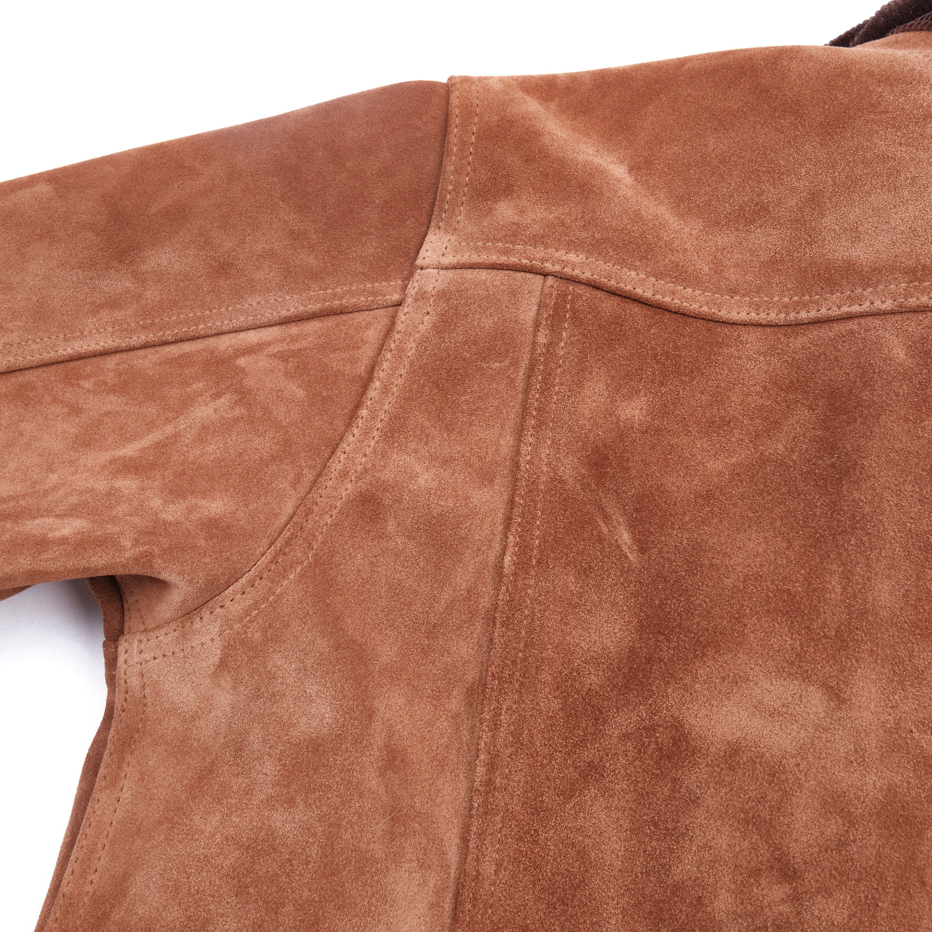 High Low 1.4mm Tobacco Suede Jacket