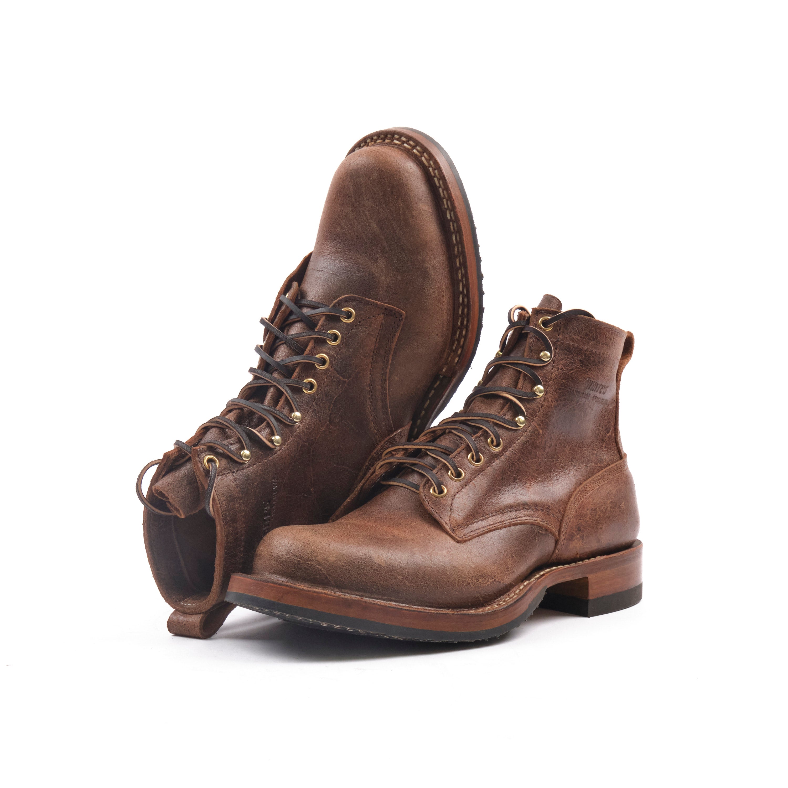 PRE ORDER - FREENOTE CLOTH X WHITE'S BOOTS - 55 LAST CRUISER BOOT - "CRAZY COW" URBAN BROWN