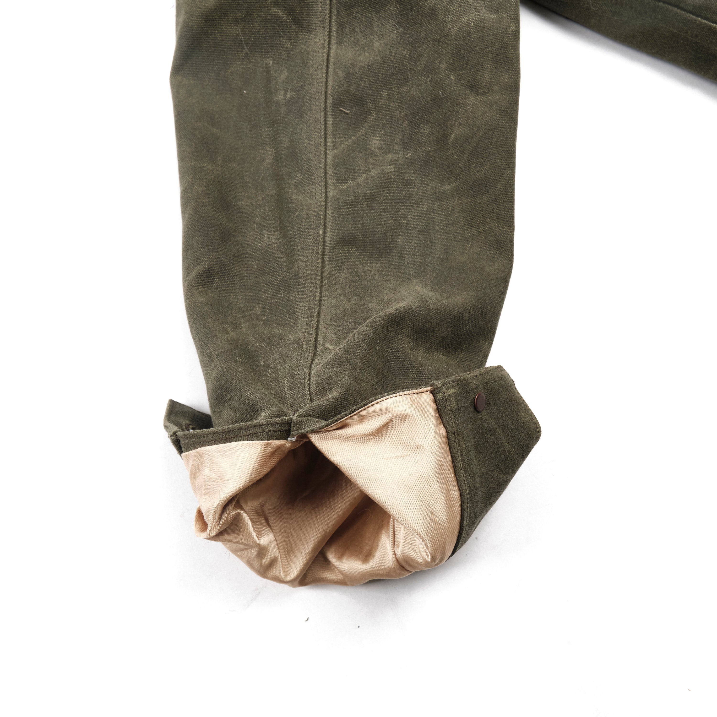 Riders Jacket Heavy Waxed Canvas Olive Alpaca