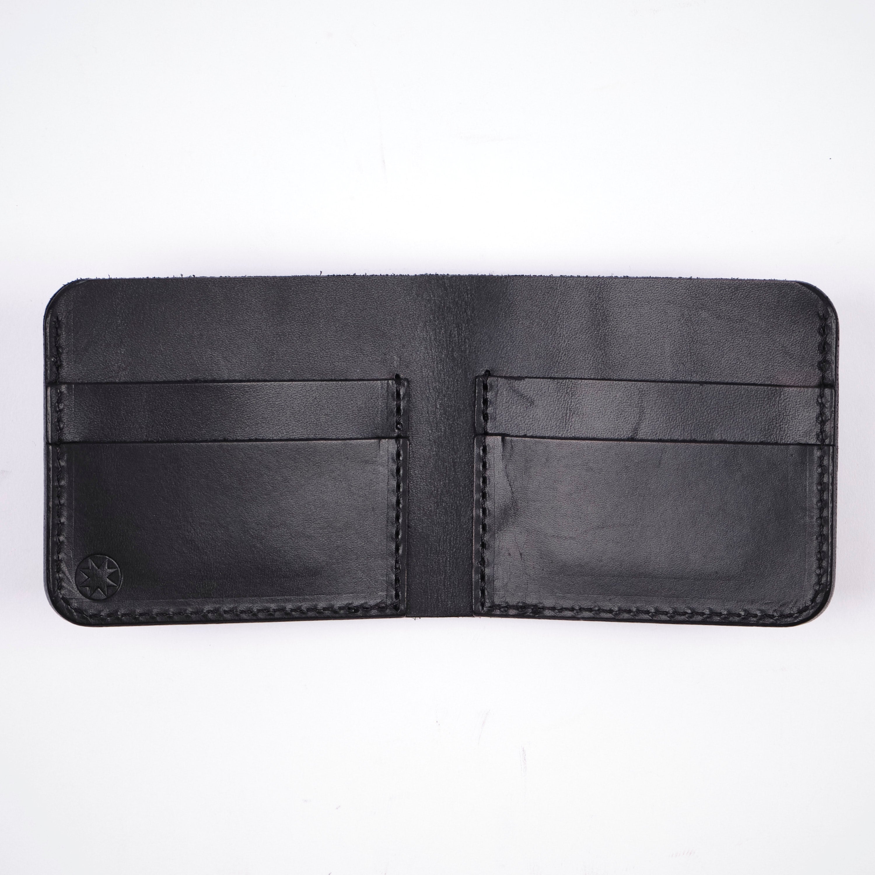 GOLDEN AGE SUPPLY CO. - PREMIUM ITALIAN LEATHER - BLACK BI-FOLD WALLET