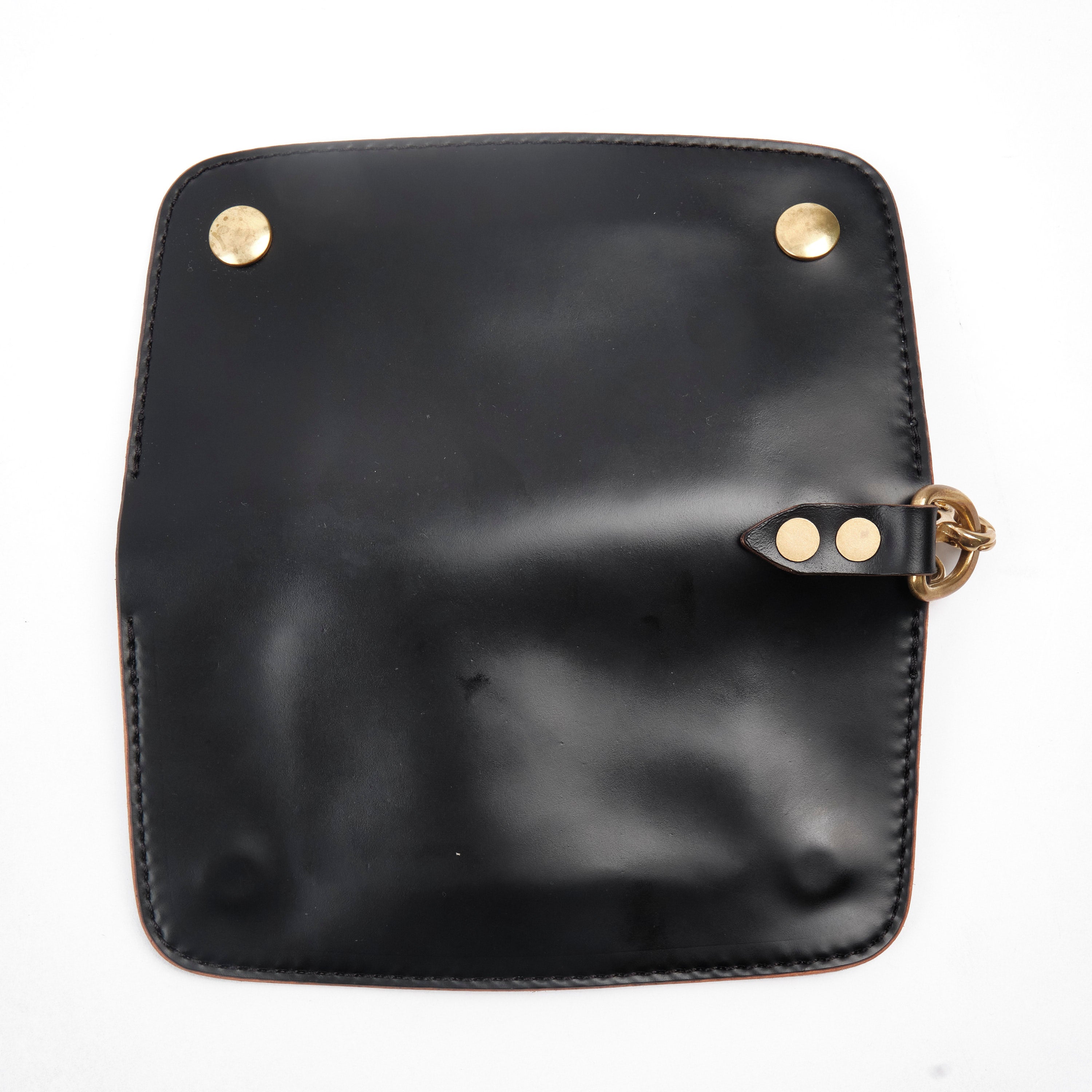 GOLDEN AGE SUPPLY CO. - MARYAM SHELL CORDOVAN NERO - TRUCKER WALLET