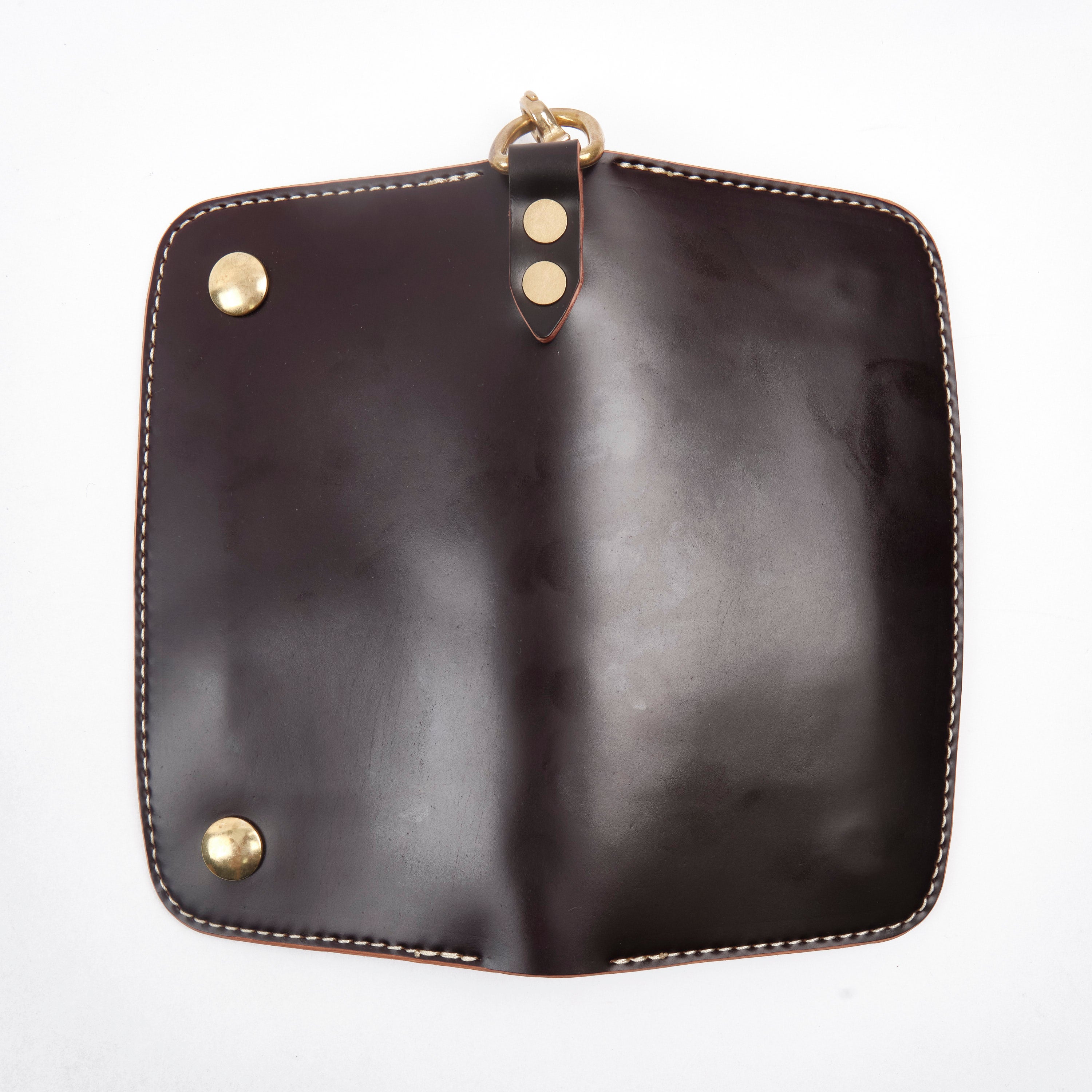 GOLDEN AGE SUPPLY CO. - MARYAM SHELL CORDOVAN BURGUNDY - TRUCKER WALLET