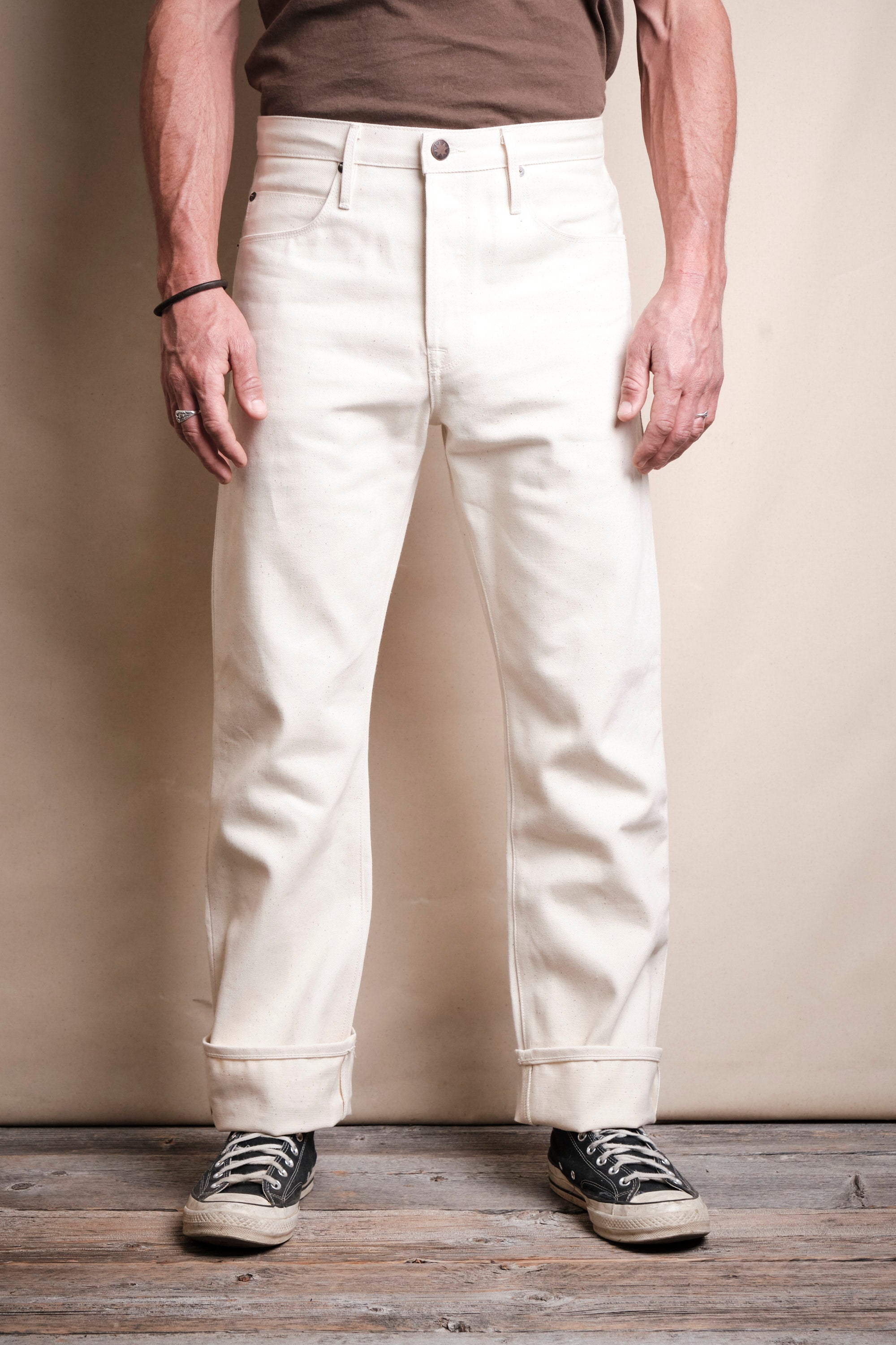 Belford Straight <span>14 Ounce Ecru Denim</span>