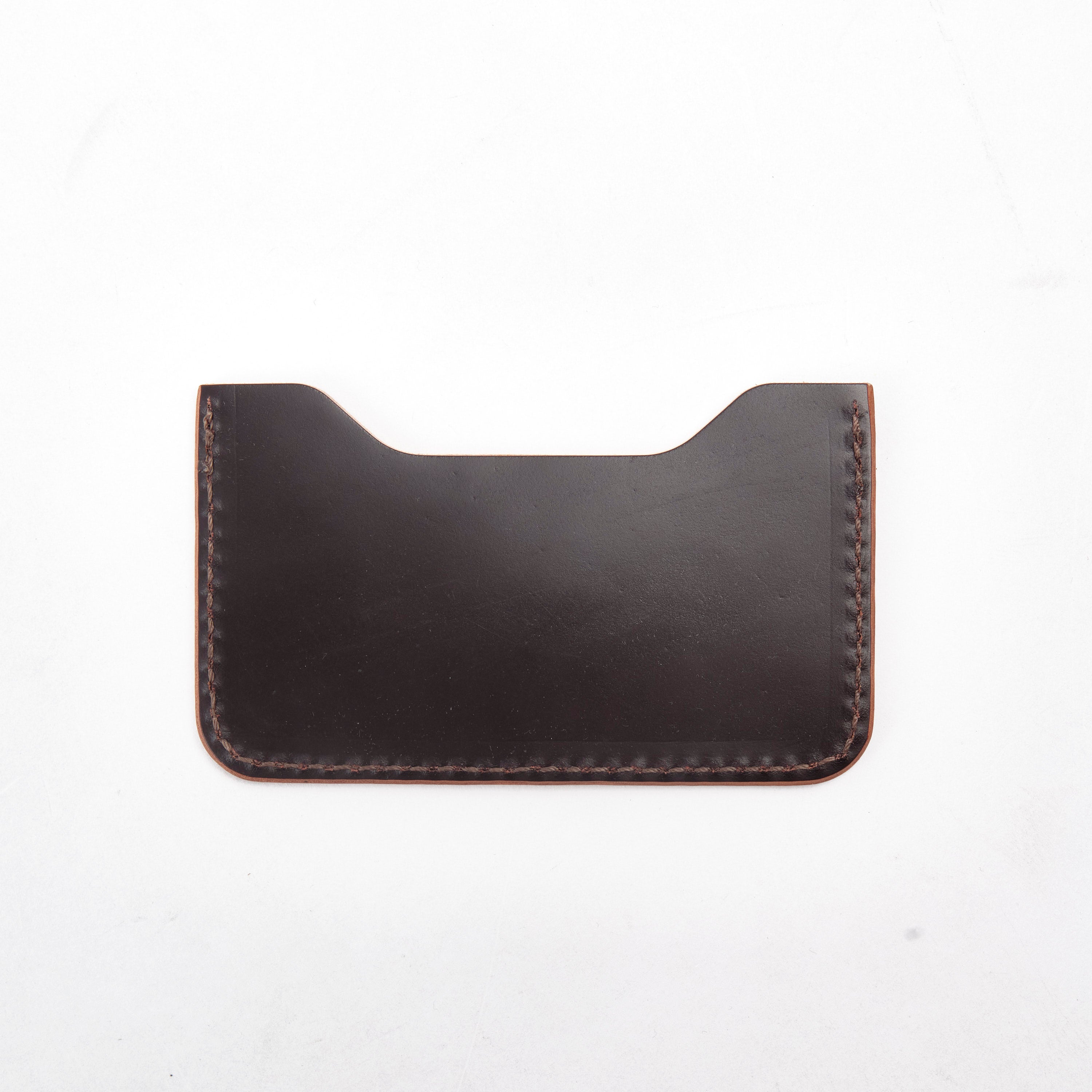 GOLDEN AGE SUPPLY CO. - MARYAM SHELL CORDOVAN BURGUNDY - MINIMALIST CARD WALLET