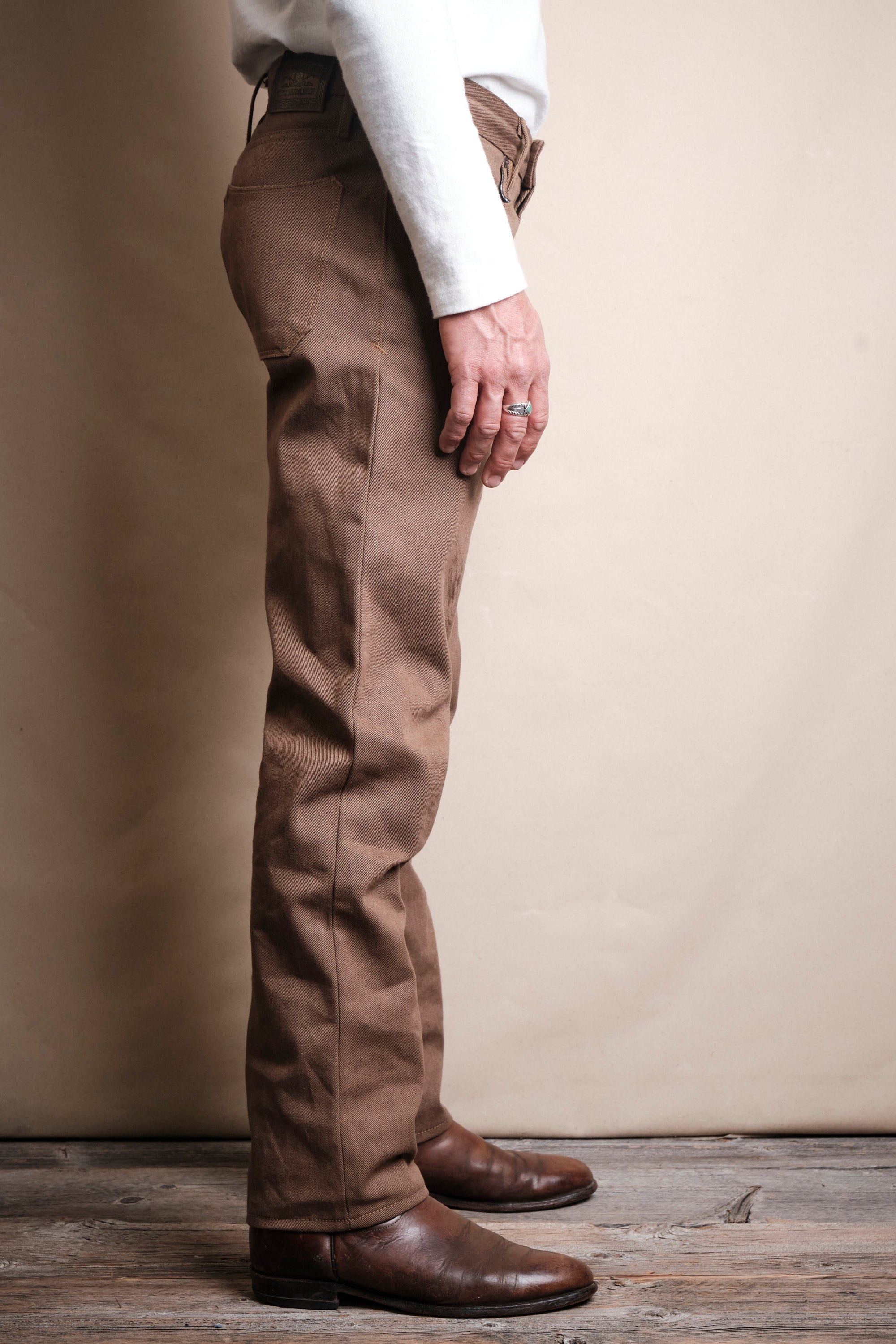 Portola Classic Taper <span> 15 Ounce Brown Denim </span>