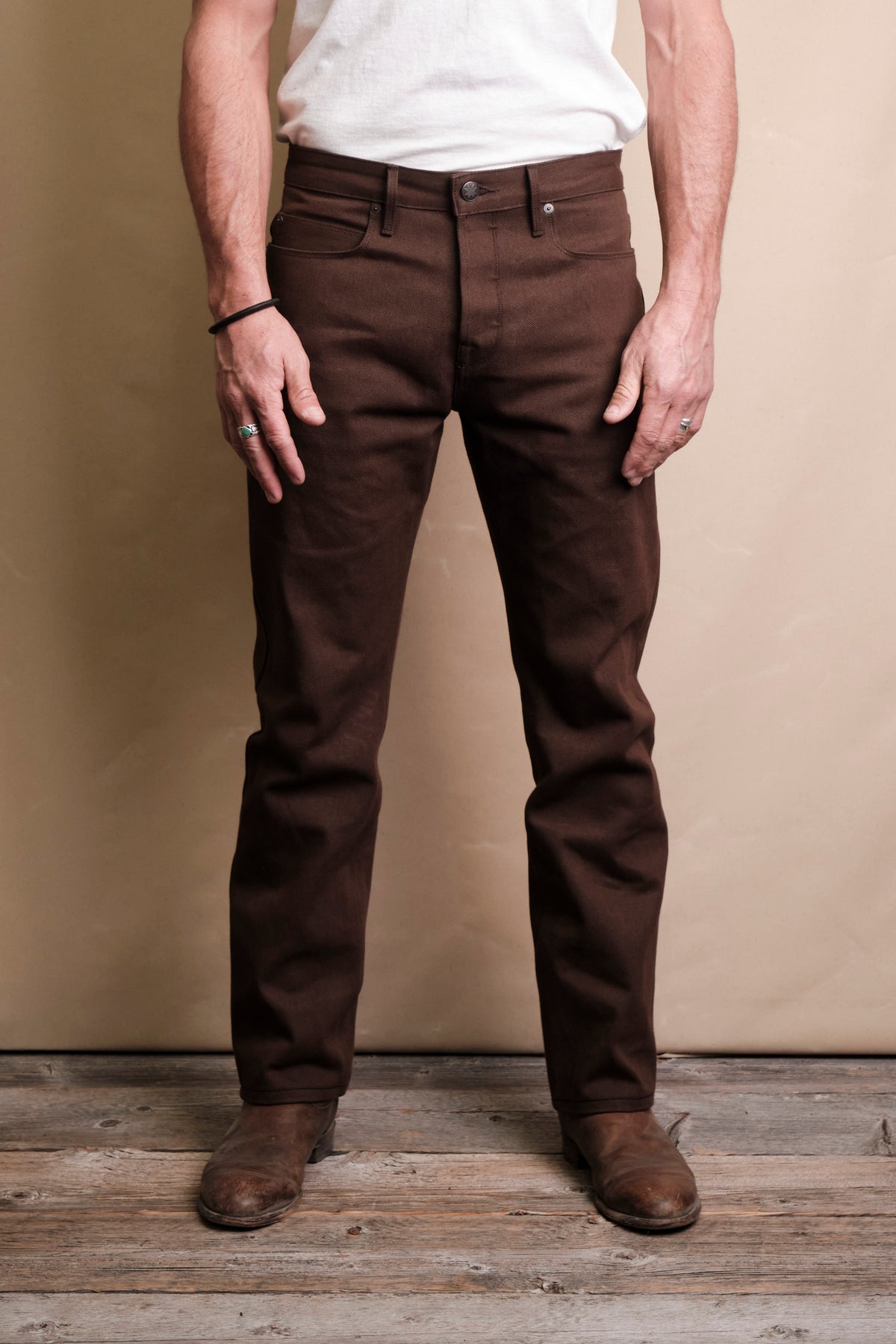 Trabuco Classic Straight | 15 Ounce Dark Brown Denim