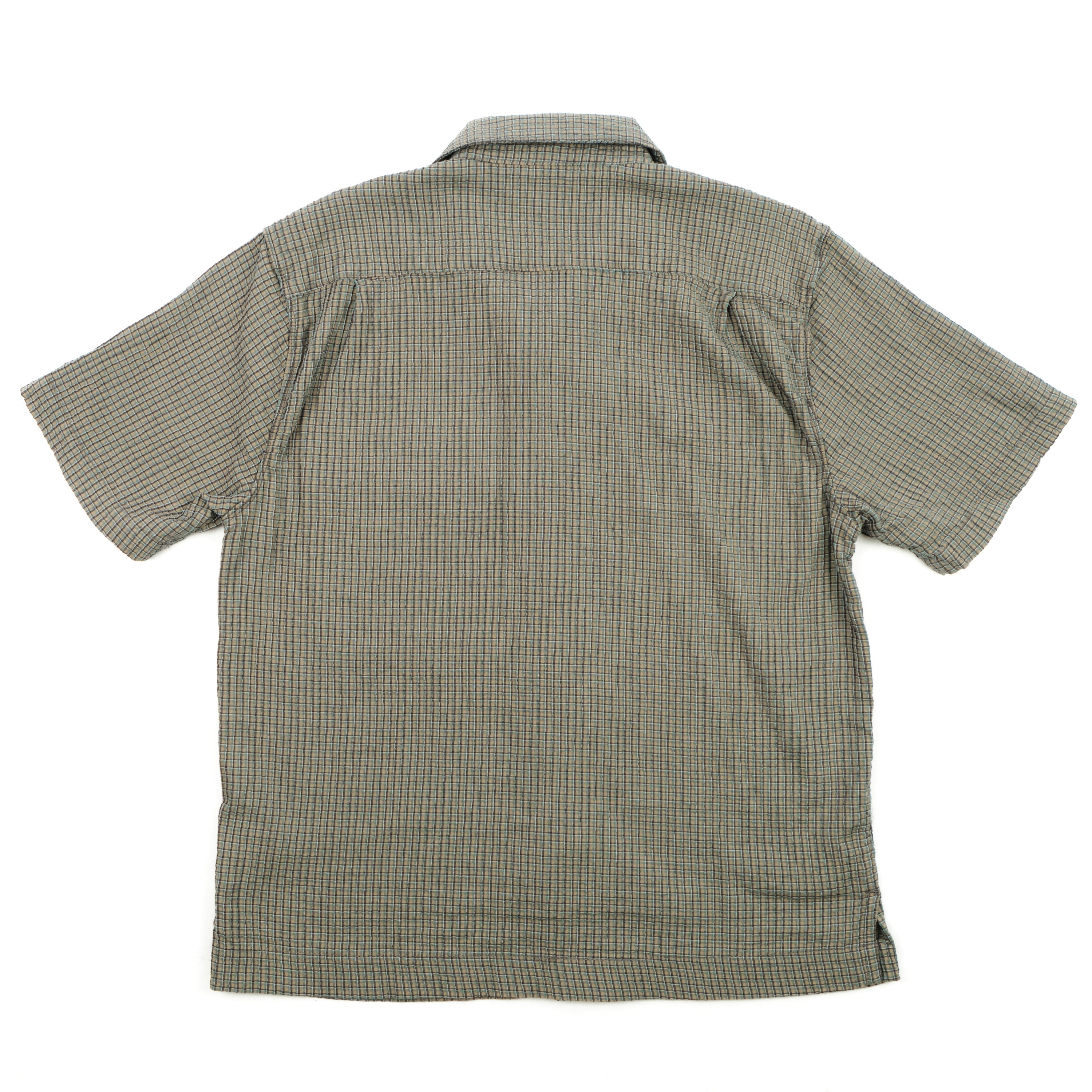 Cayucos Seersucker Olive Plaid