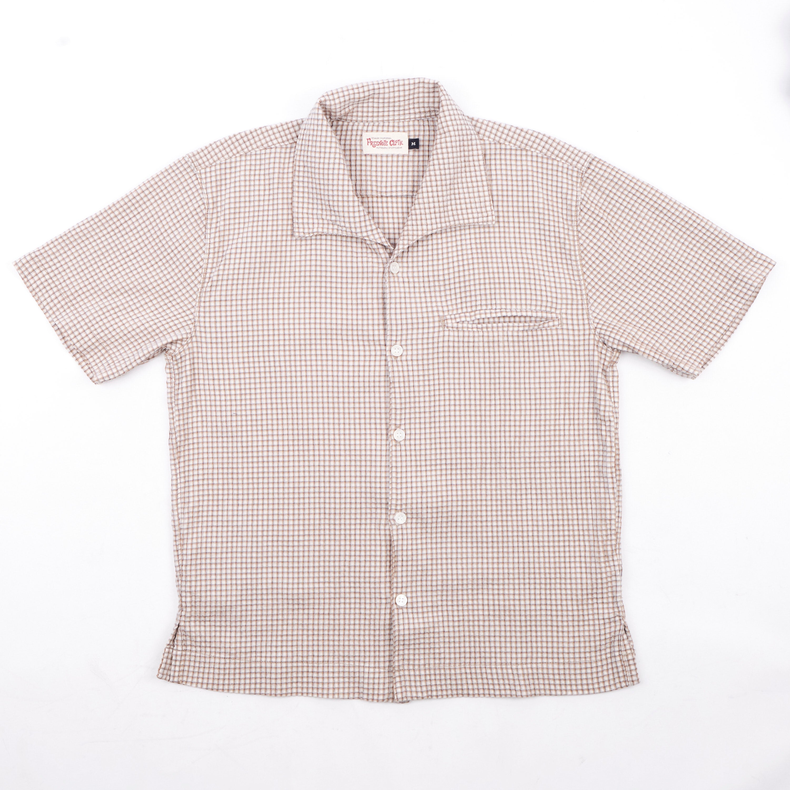 Cayucos Seersucker White Plaid