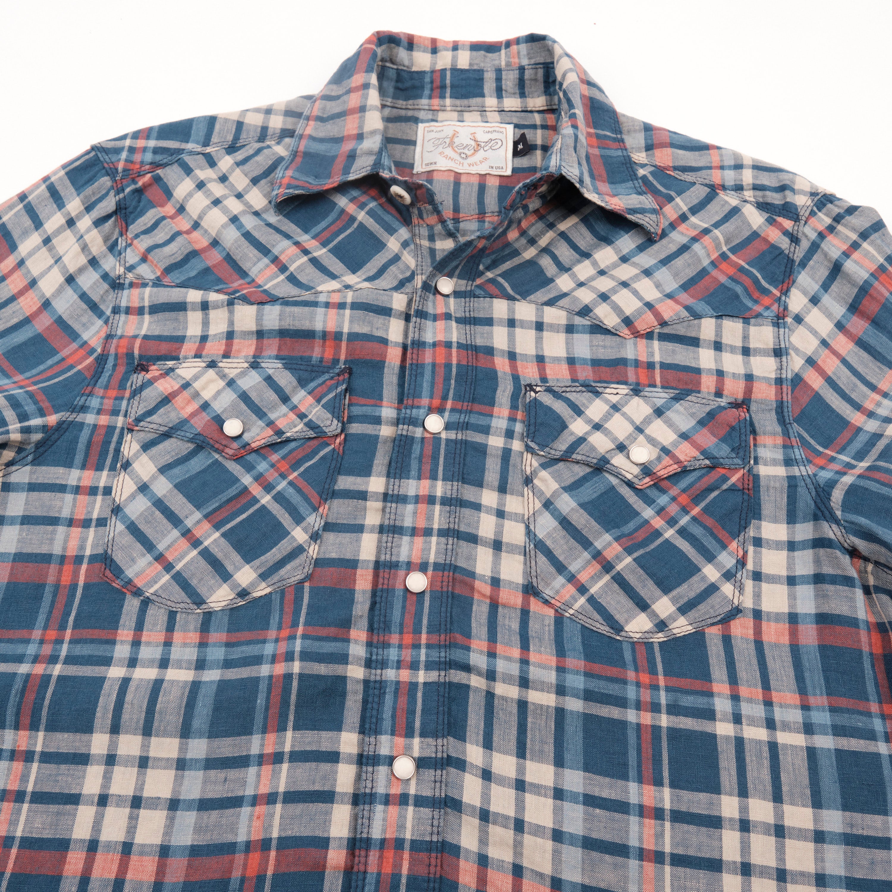 Western Scout Kingfisher Blue Plaid