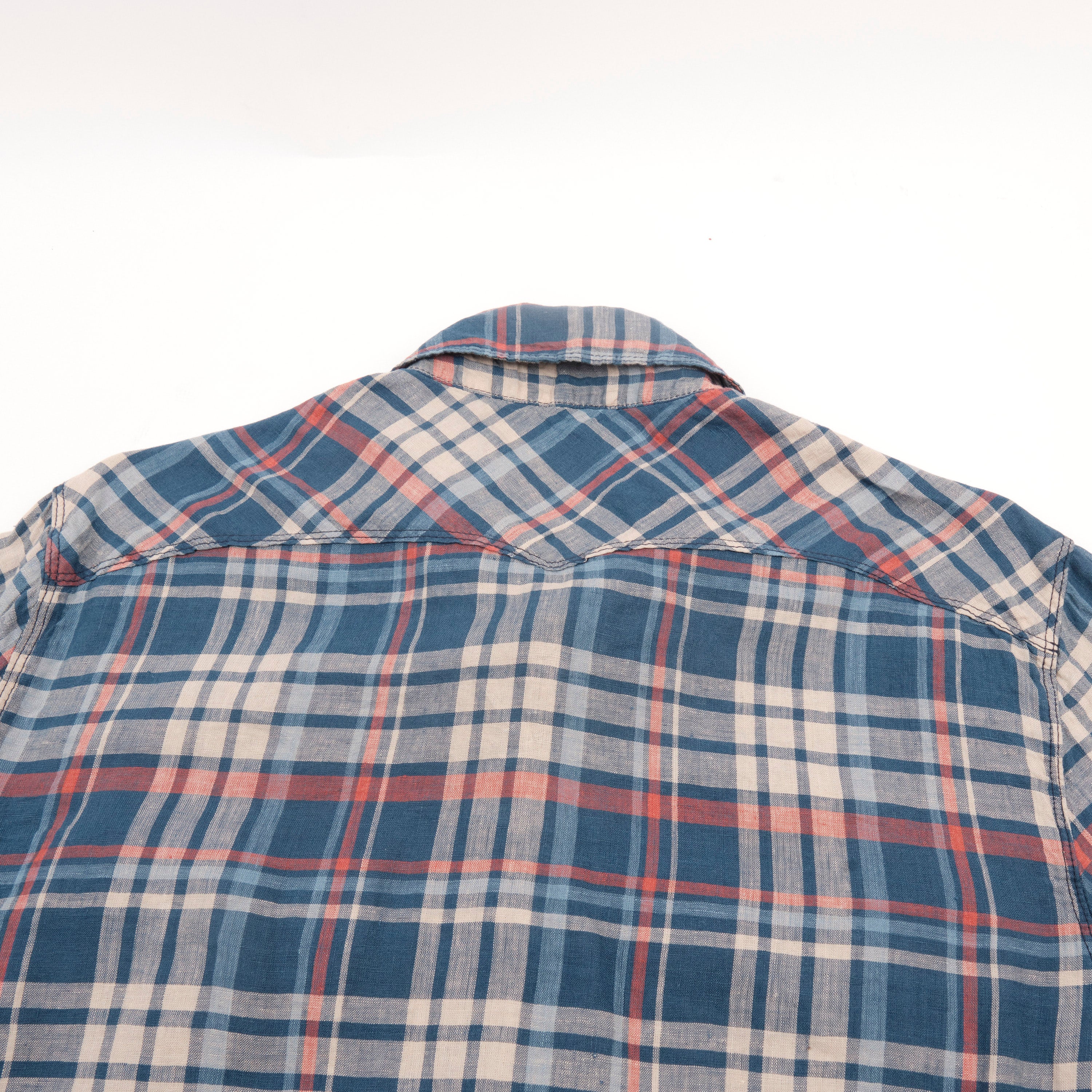 Western Scout Kingfisher Blue Plaid