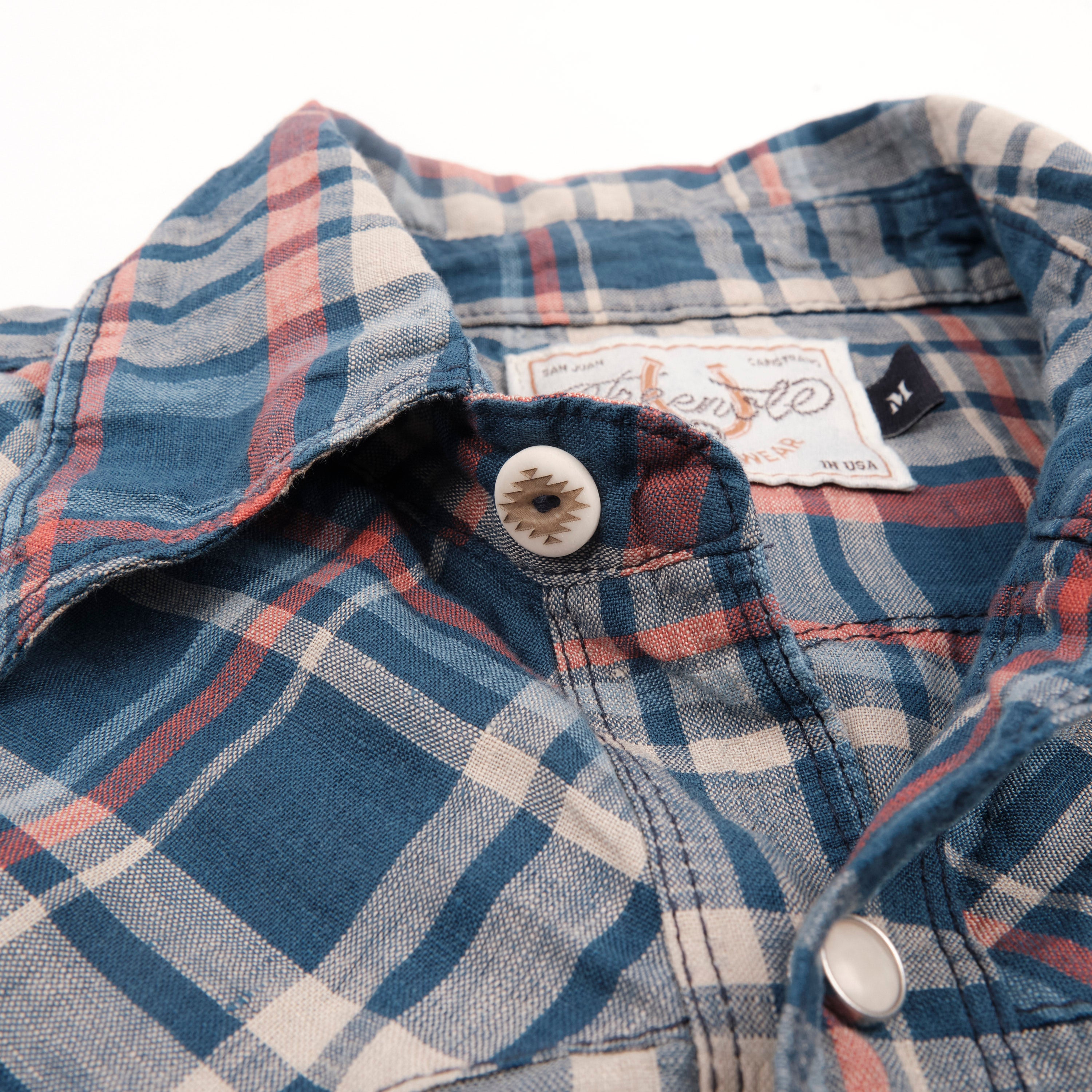 Western Scout Kingfisher Blue Plaid