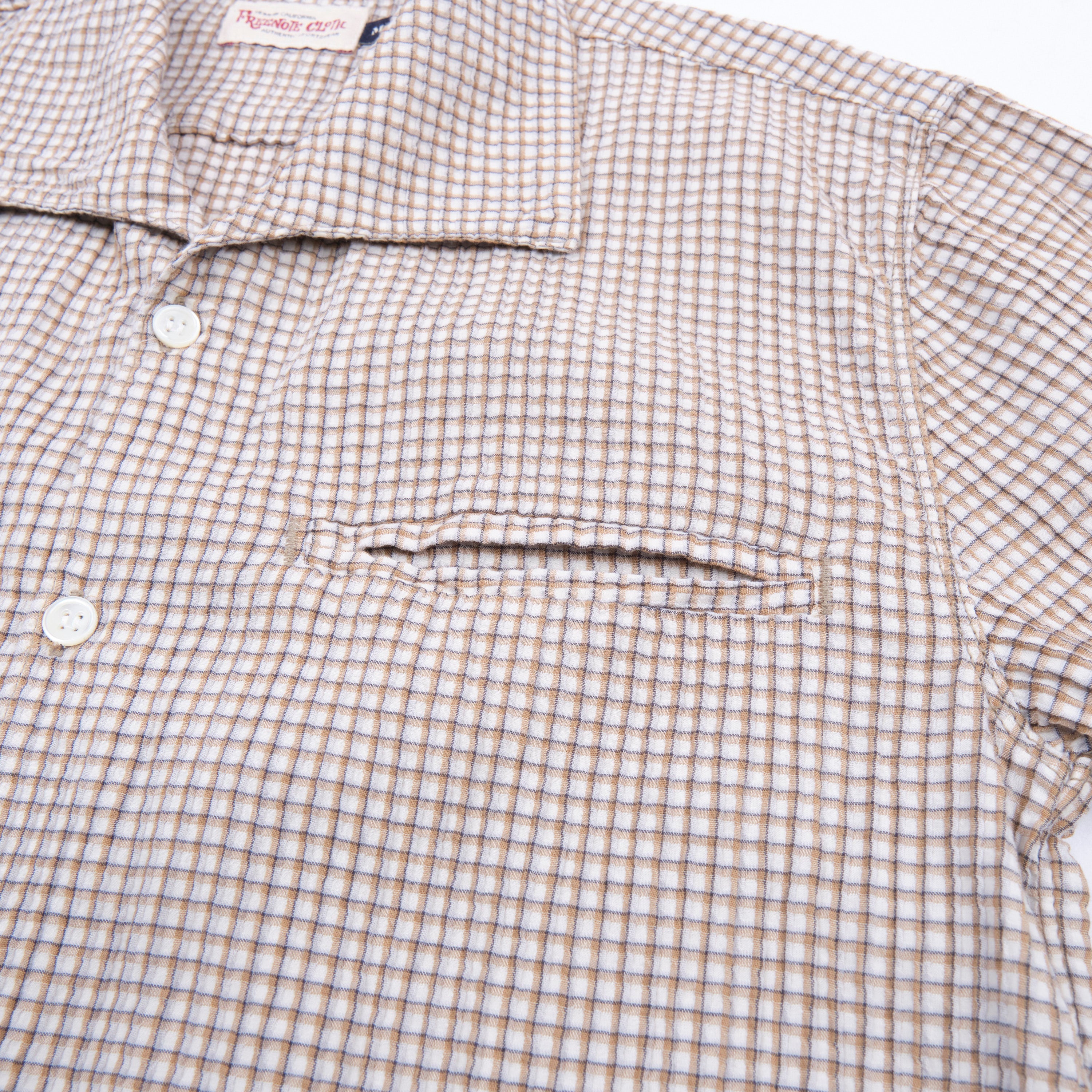 Cayucos Seersucker White Plaid