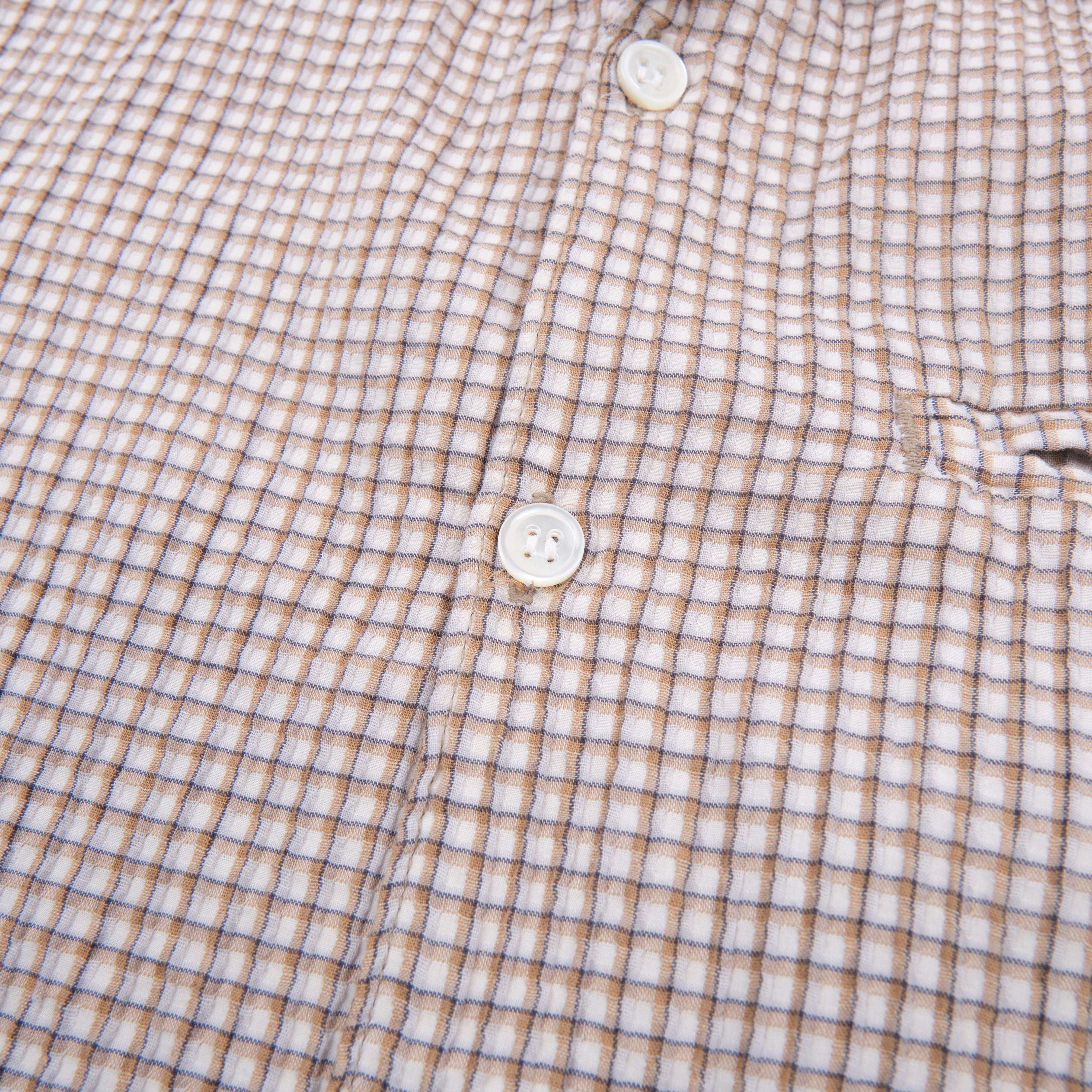 Cayucos Seersucker White Plaid