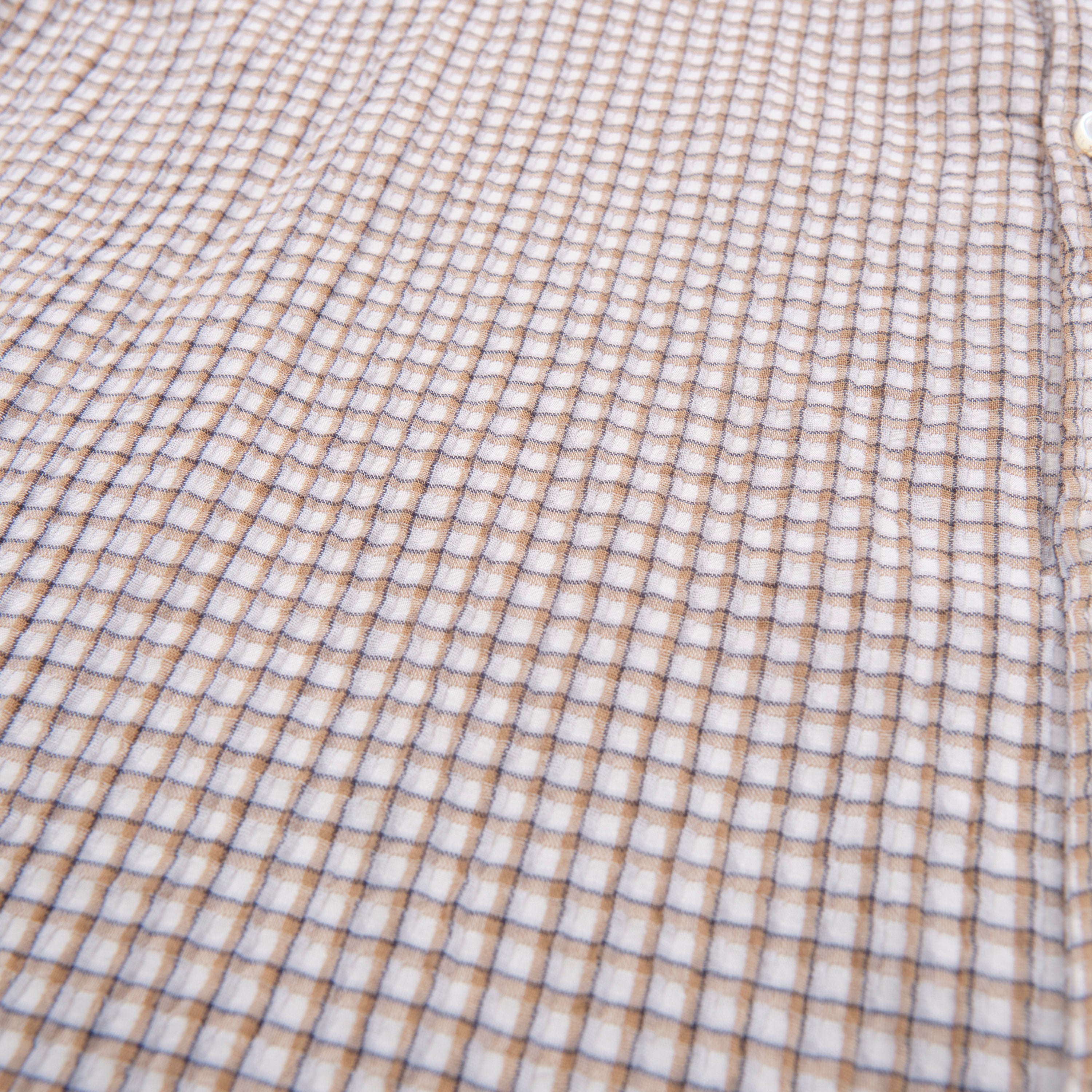 Cayucos Seersucker White Plaid