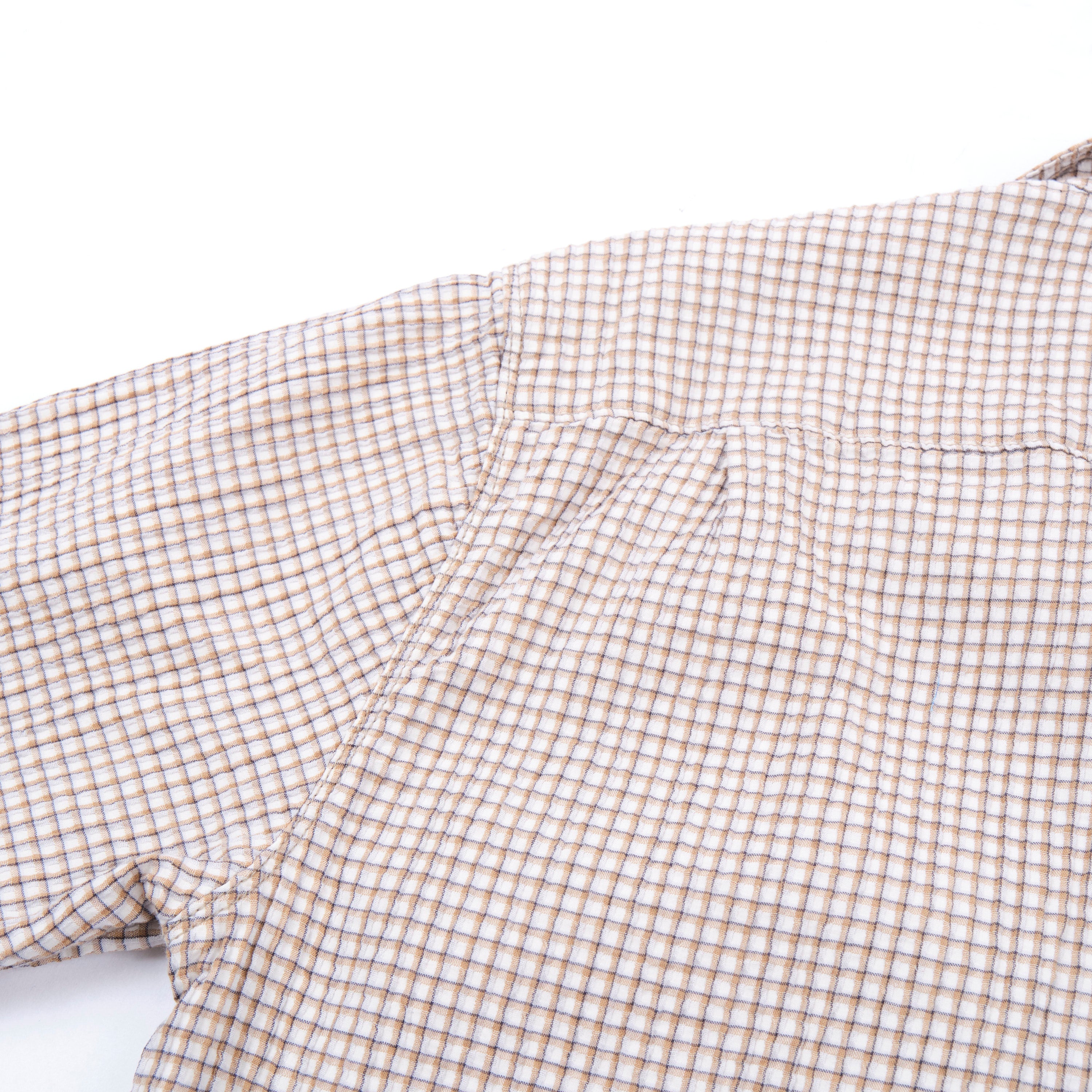 Cayucos Seersucker White Plaid