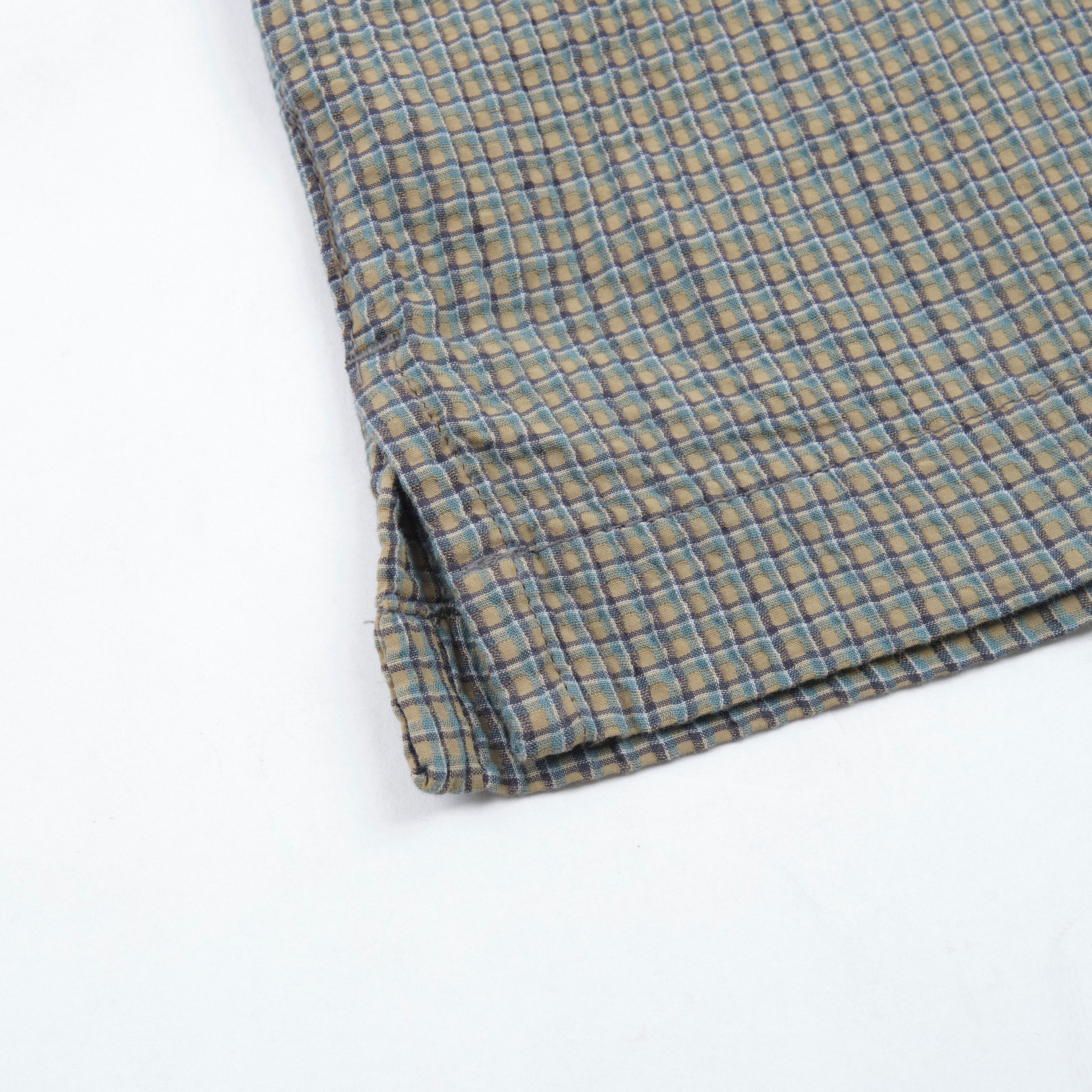Cayucos Seersucker Olive Plaid