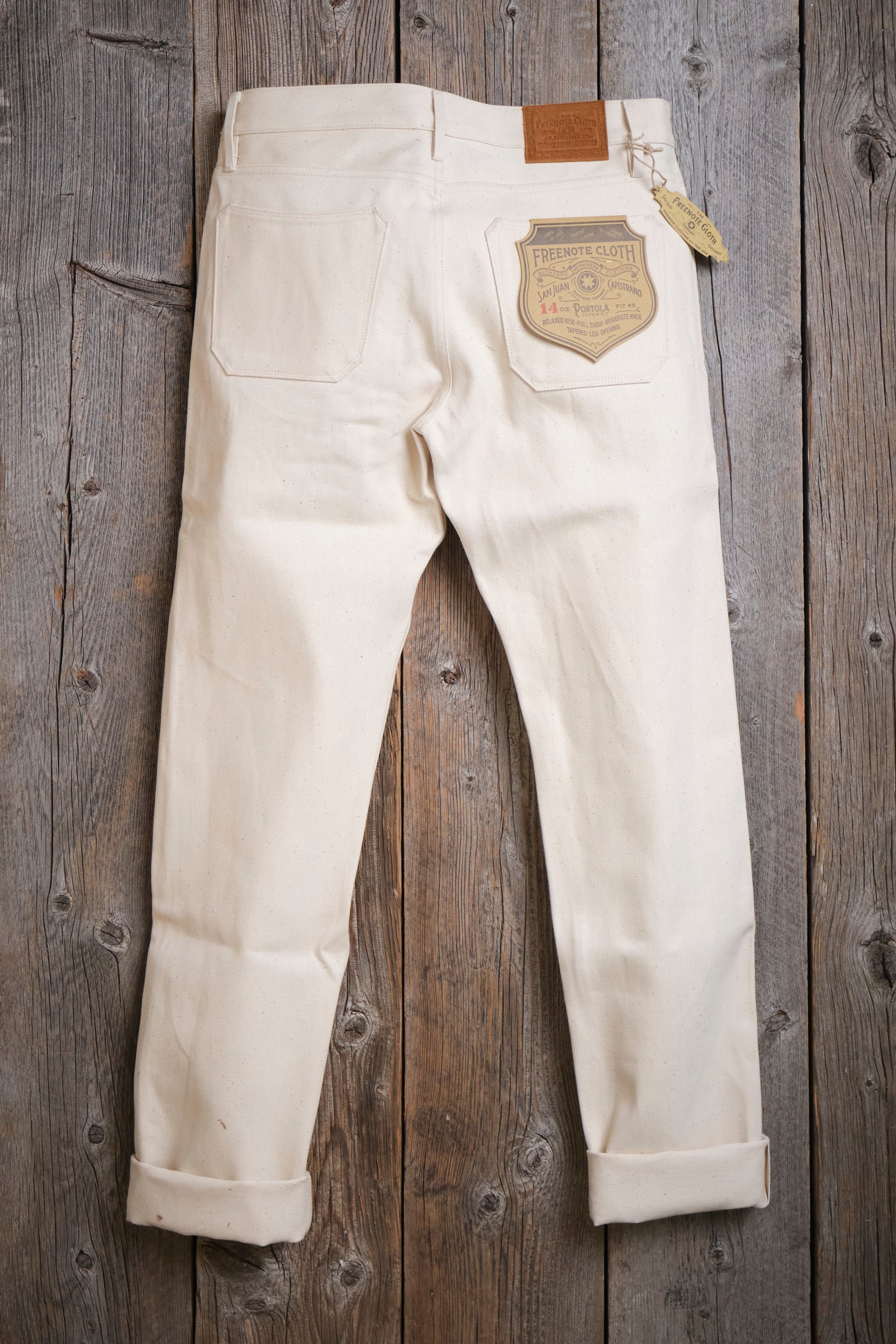 Portola Classic Taper 14 Ounce Ecru Denim