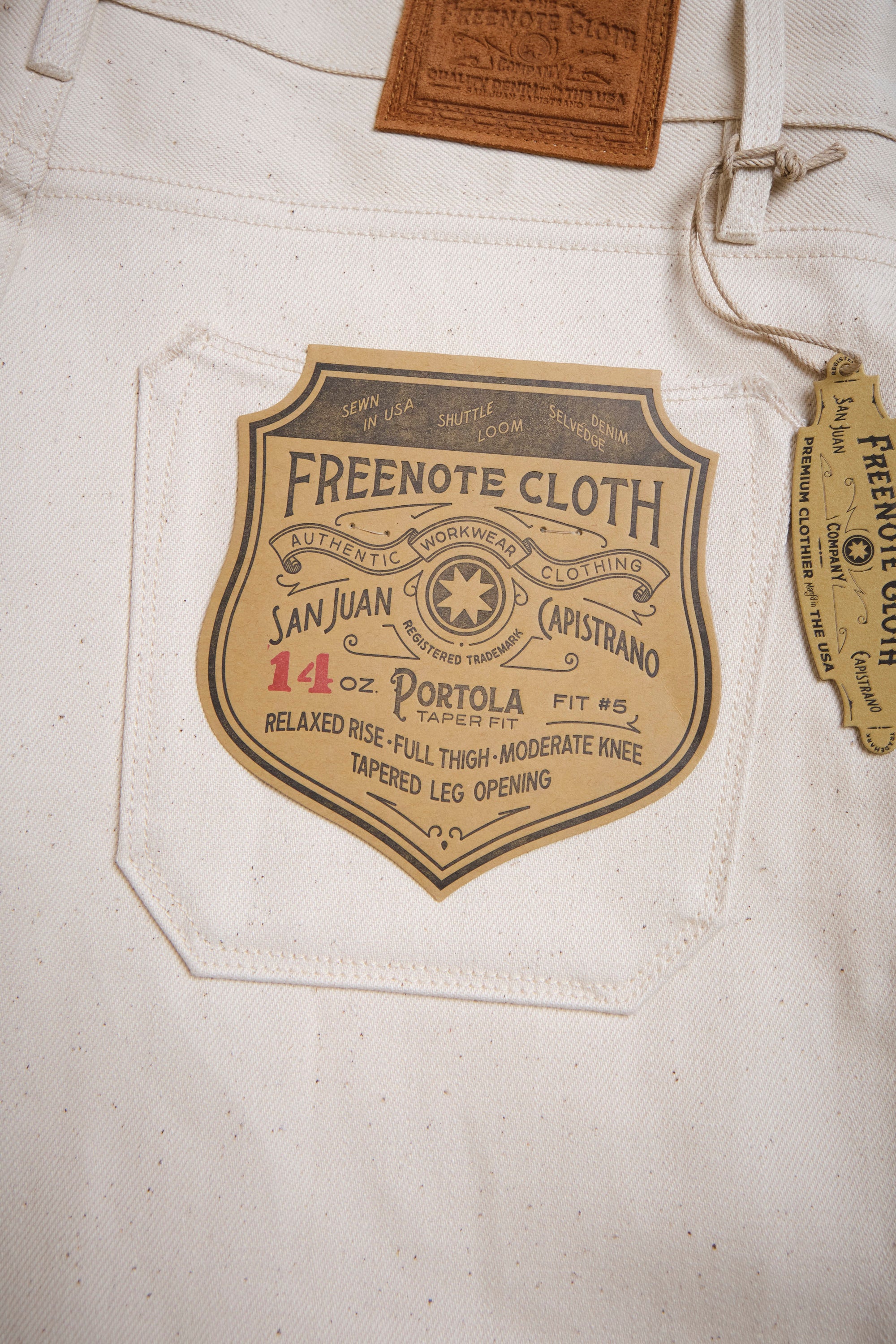 Portola Classic Taper 14 Ounce Ecru Denim