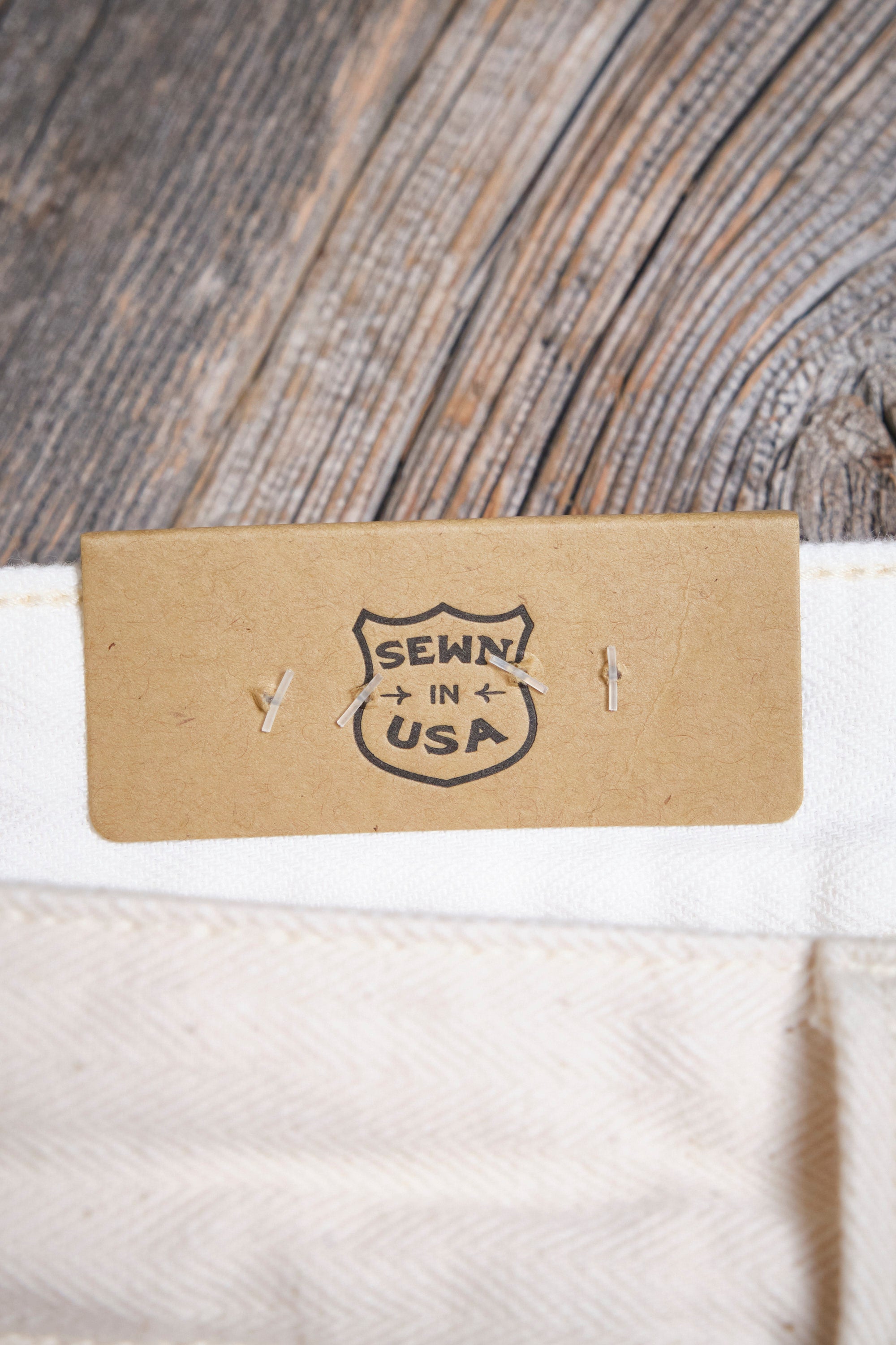 Ortega Pant 13 Ounce Natural Herringbone