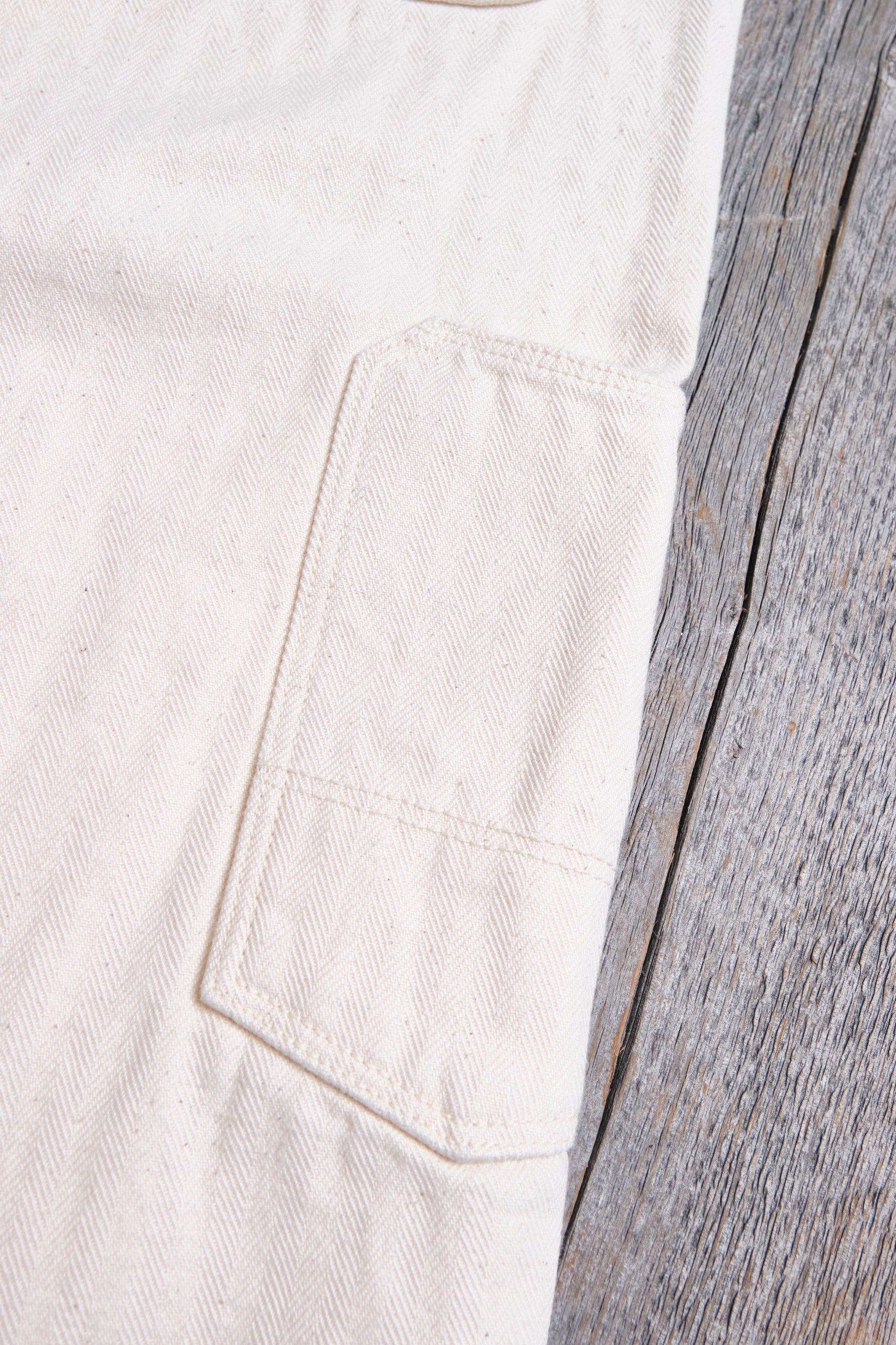 Ortega Pant 13 Ounce Natural Herringbone